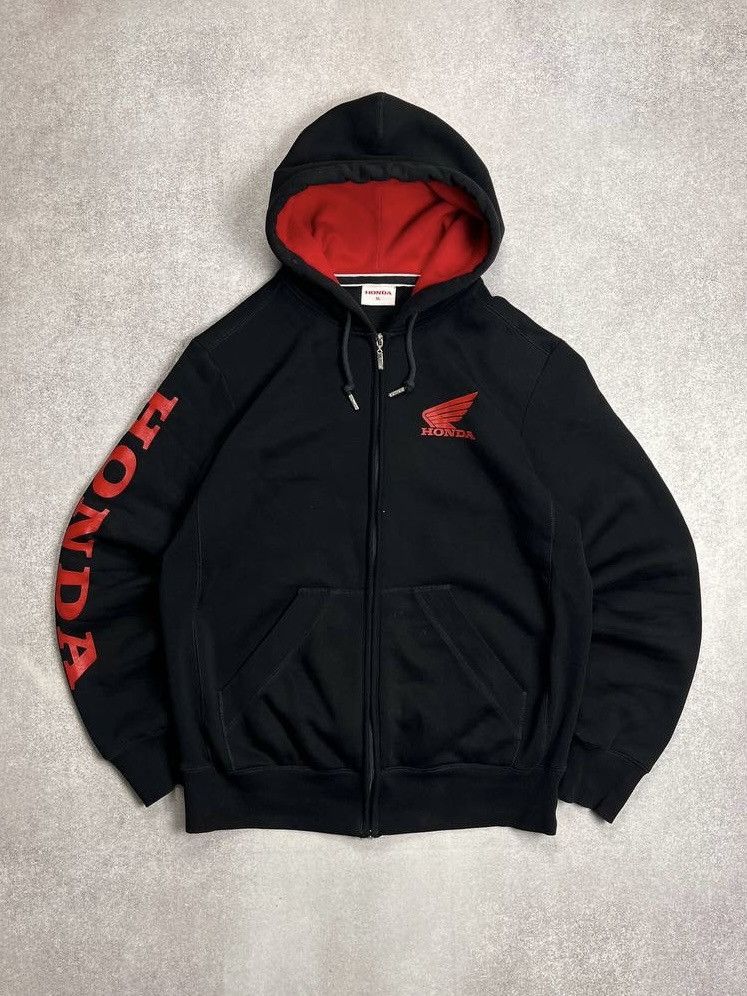 Honda × Vintage Vintage Honda Racing Boxy Zip Hoodie Y2K XL Size US XL / EU 56 / 4 - 1 Thumbnail