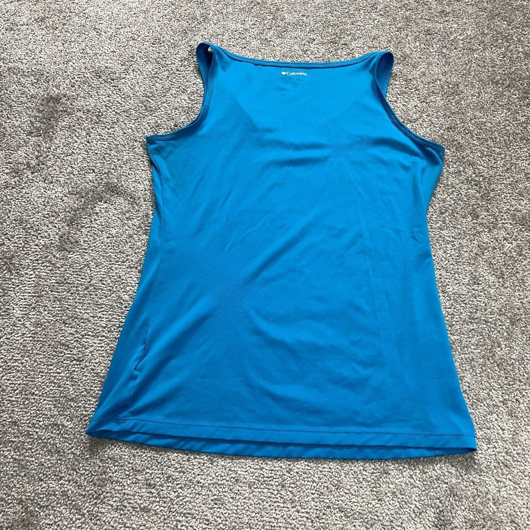Vintage Columbia Vista Ridge Active Tank Top Womens Small Petite Blue V-Neck Stretch Gym Size S / US 4 / IT 40 - 2 Thumbnail