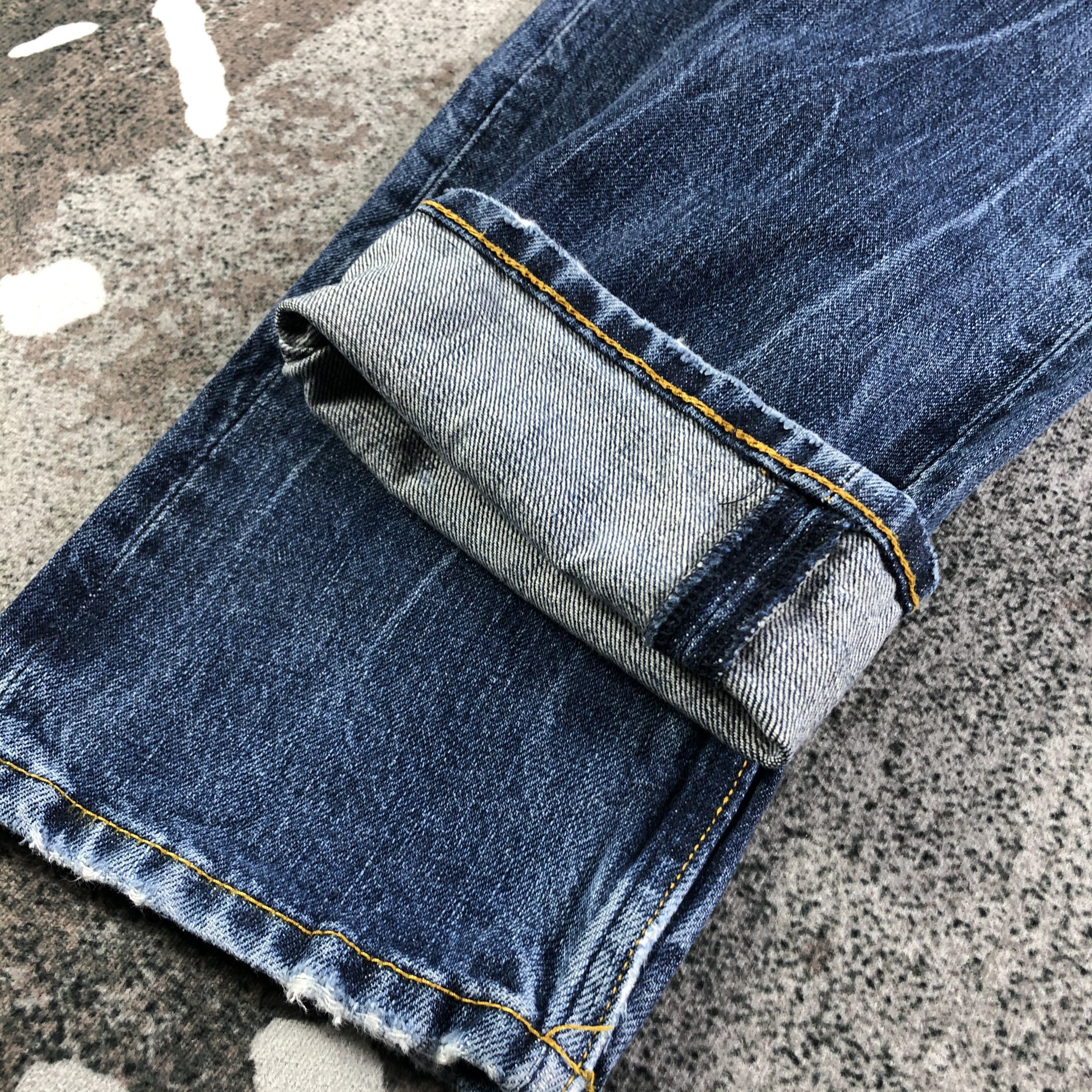 Japanese Brand Stooge & Co Blue Distressed Denim KJ2011 Size US 31 - 7 Thumbnail