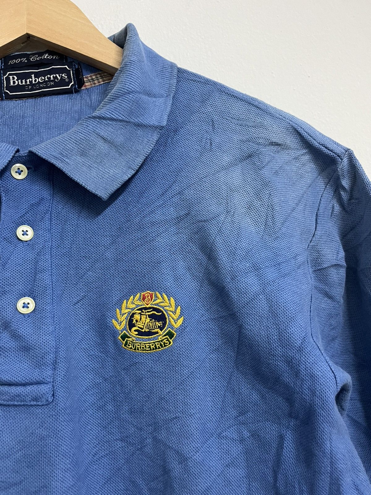 Burberry Vintage faded blue burberrys made in usa Size US L / EU 52-54 / 3 - 4 Thumbnail