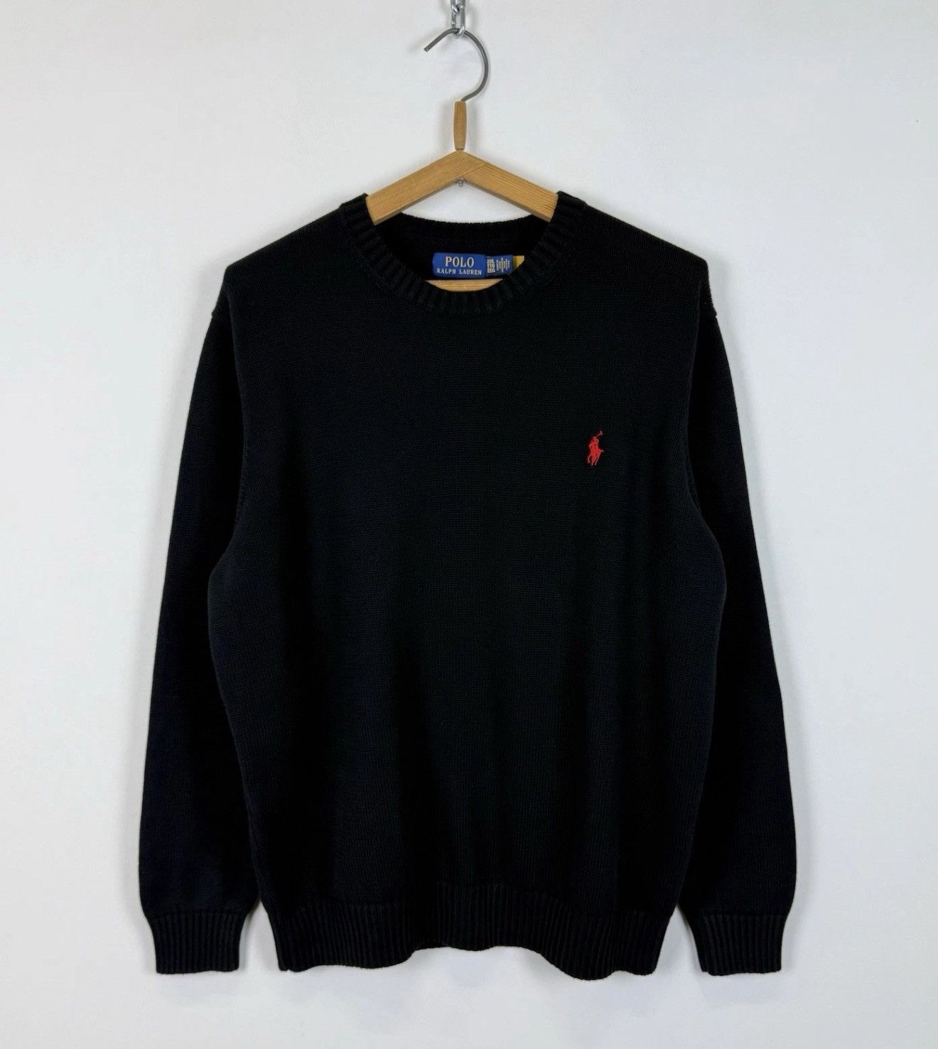 Polo Ralph Lauren Polo Ralph Lauren Cotton Crewneck Sweater Jumper Black Knit Size US XXL / EU 58 / 5 - 5 Thumbnail