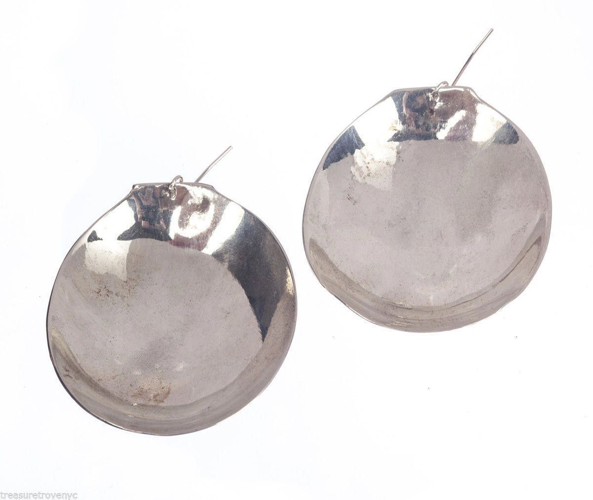 Designer Sterling Silver Plated Brass Soup Spoon Earring Alberto Juan Size ONE SIZE - 2 Thumbnail