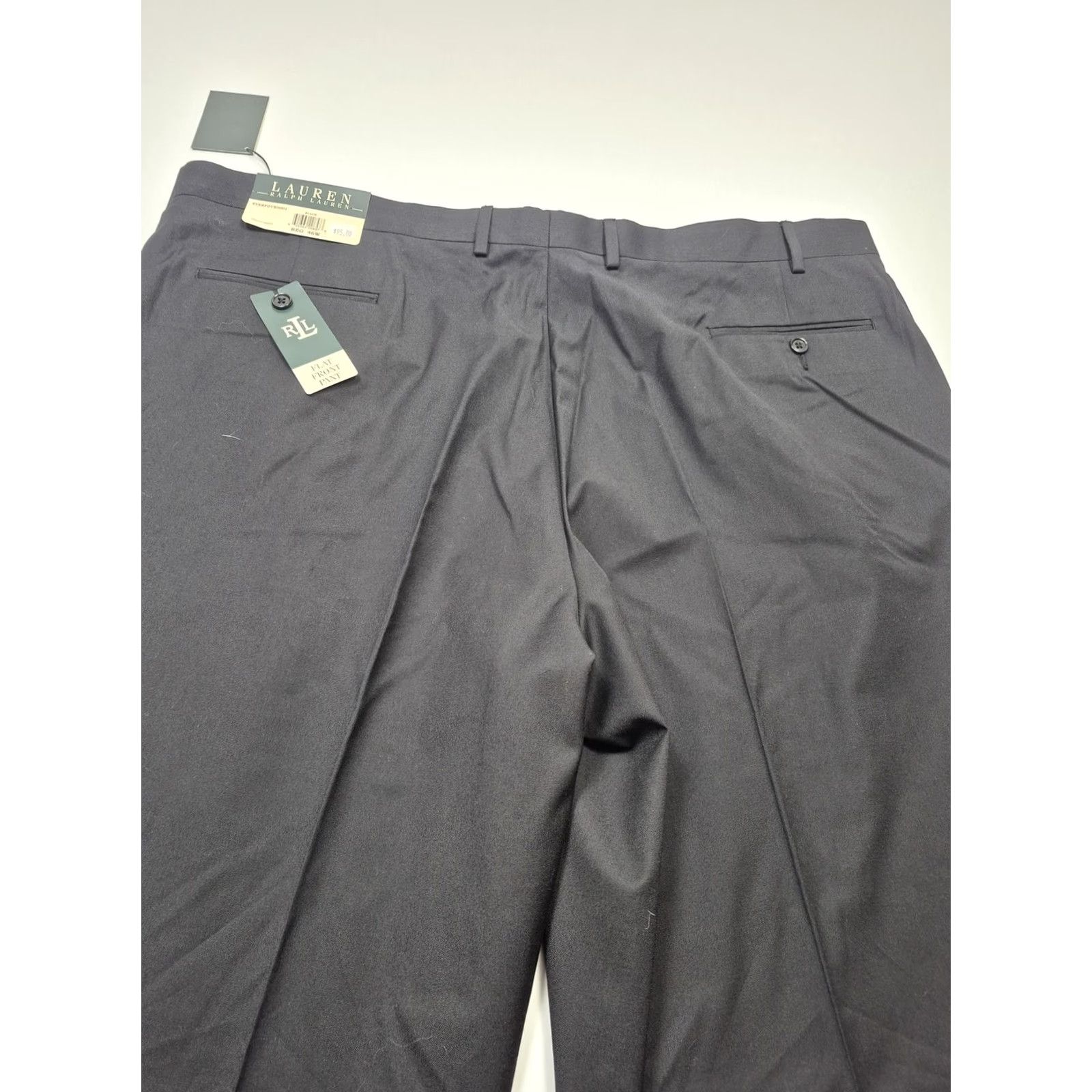 Ralph Lauren Lauren Ralph Lauren Dress Pants Mens 46x36 Black Poly Rayon Flat Front NWT Size US 30 / EU 46 - 2 Thumbnail
