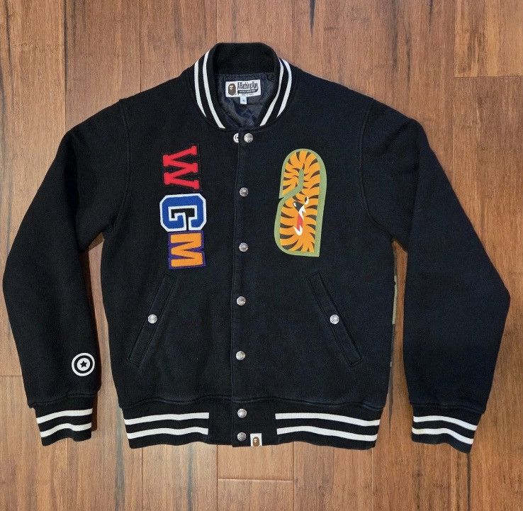 Bape Bape Shark Sweat Varsity Jacket Size US S / EU 44-46 / 1 - 1 Thumbnail