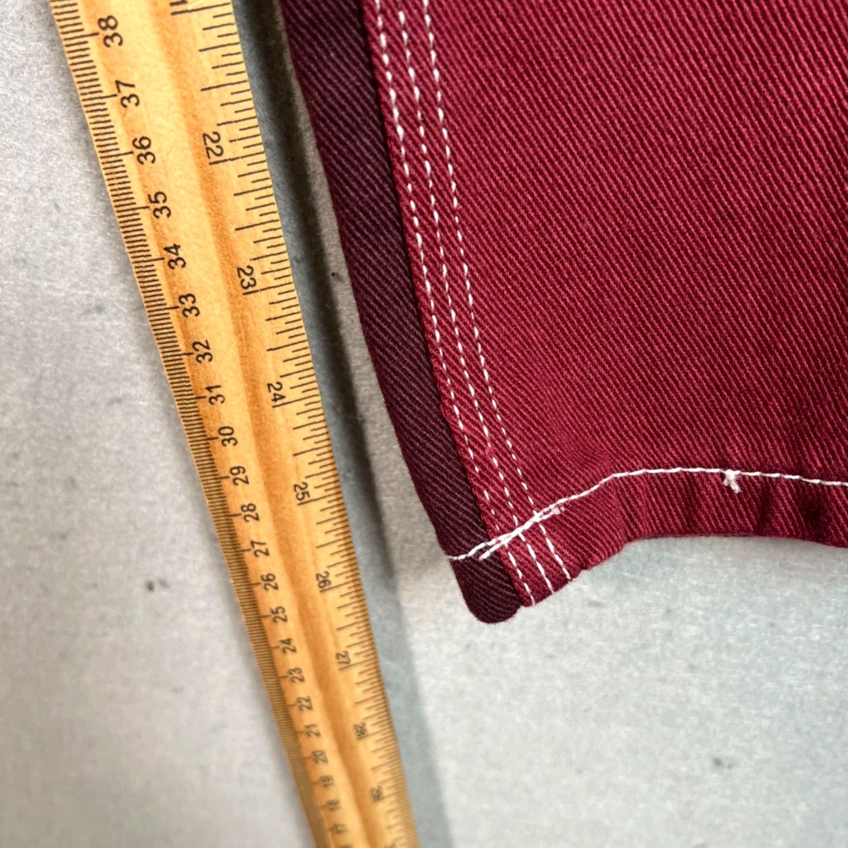 Pacsun VINTAGE PacSun Womens Pants Carpenter Straight Leg Maroon Red 100% Cotton Size 26 Size 26" / US 2 / IT 38 - 7 Thumbnail