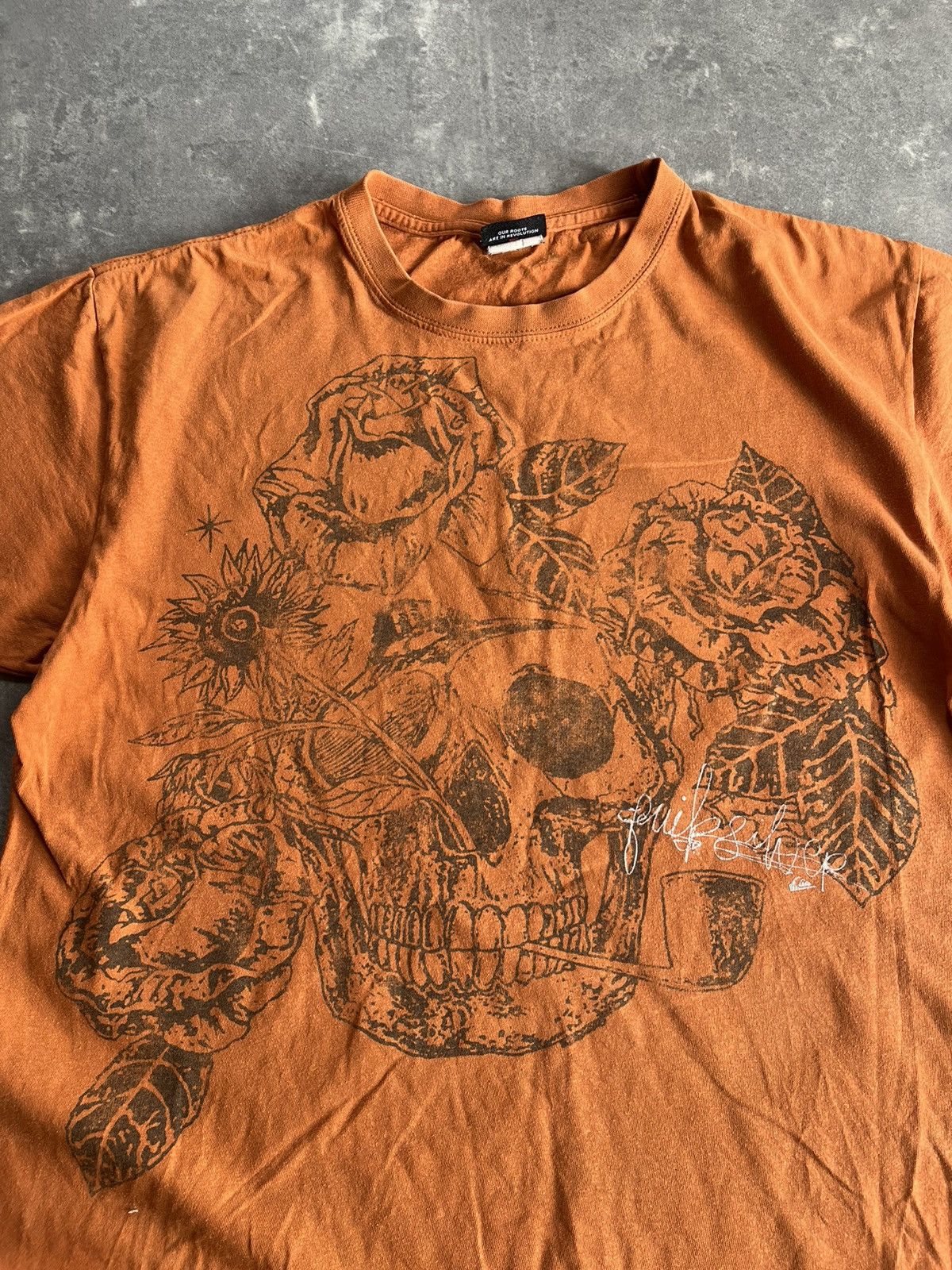 Quiksilver Quiksilver Vintage Skull Printed Tee M Affliction Rare Size US M / EU 48-50 / 2 - 4 Thumbnail