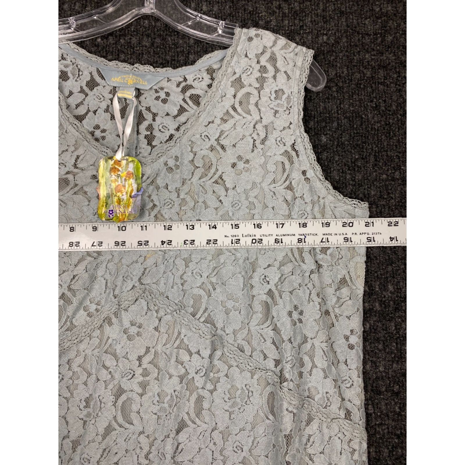 Vintage VINTAGE April Cornell Cecilia Dress Smoke Gray Large DRA5204H Cottagecore Prairie NEW Size XL / US 12-14 / IT 48-50 - 7 Thumbnail