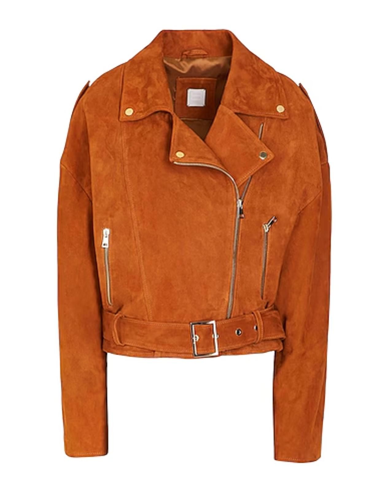 8 by YOOX 8 by YOOX Split Brown Suede oversize biker jacket Sz 6 Size M / US 6-8 / IT 42-44 - 1 Thumbnail