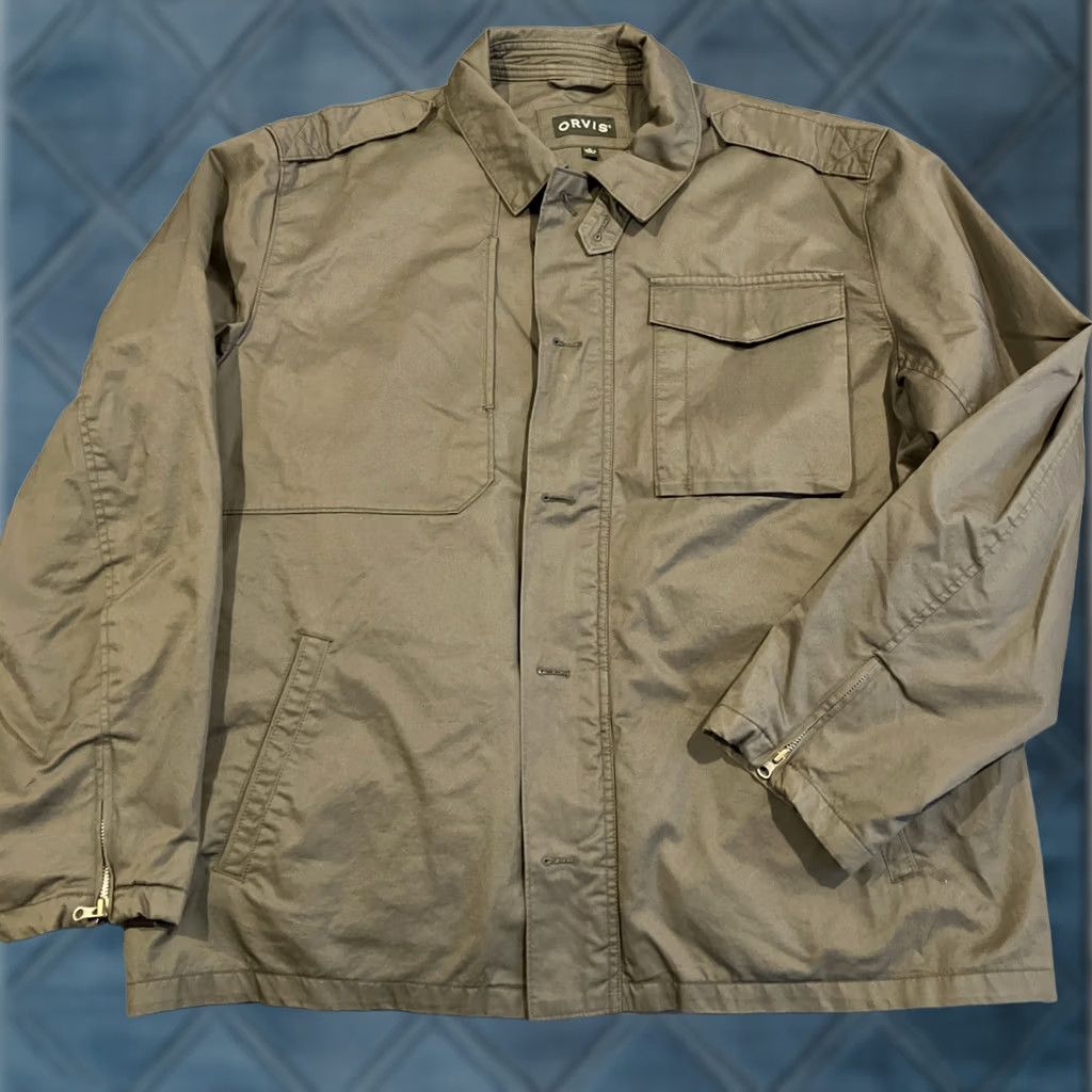 Orvis Orvis Jacket XL Olive Green Insulated Cotton Barn Coat / Chore Jacket Mens Regular Pockets Lined Canvas Winter Fall Spring Hunting Walking Size US XL / EU 56 / 4 - 1 Thumbnail