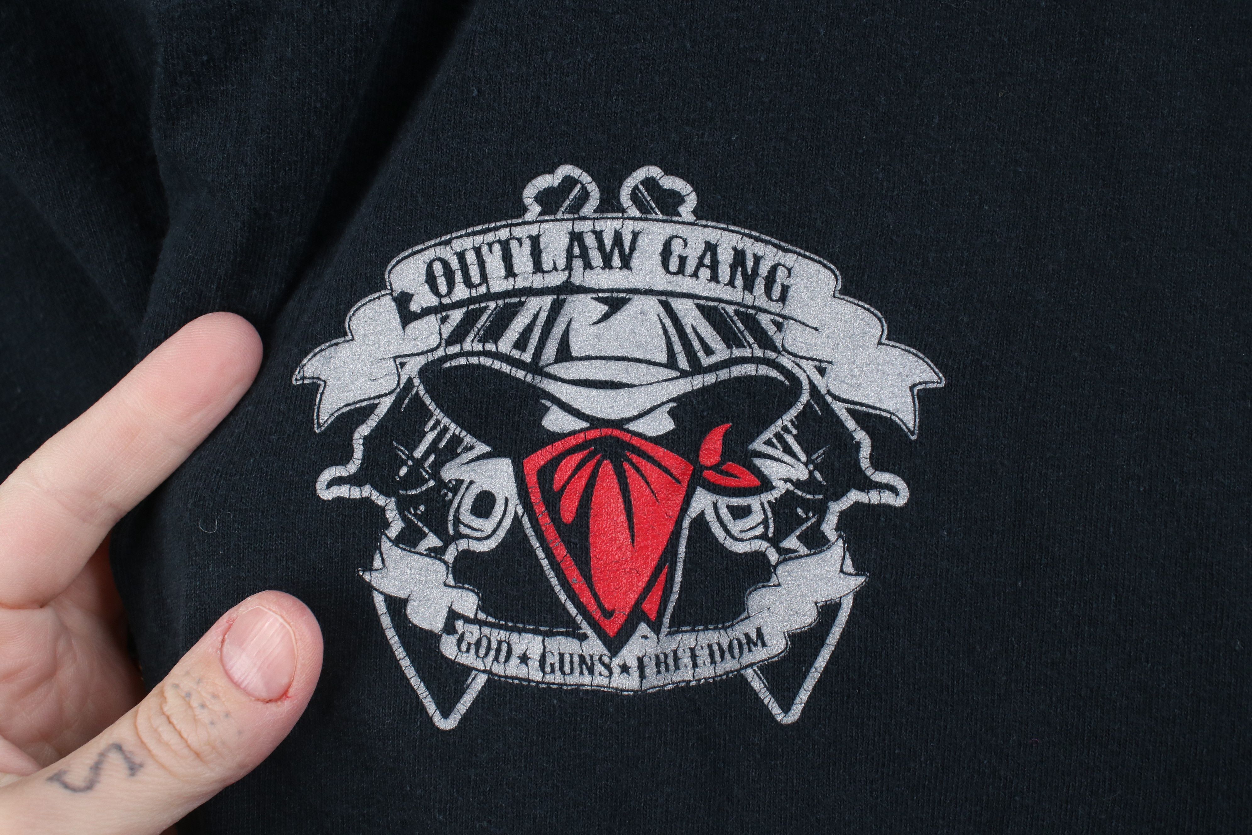 Vintage Vintage Y2K Outlaw Gang God Guns Freedom Long Sleeve T-Shirt Size US XXL / EU 58 / 5 - 4 Thumbnail