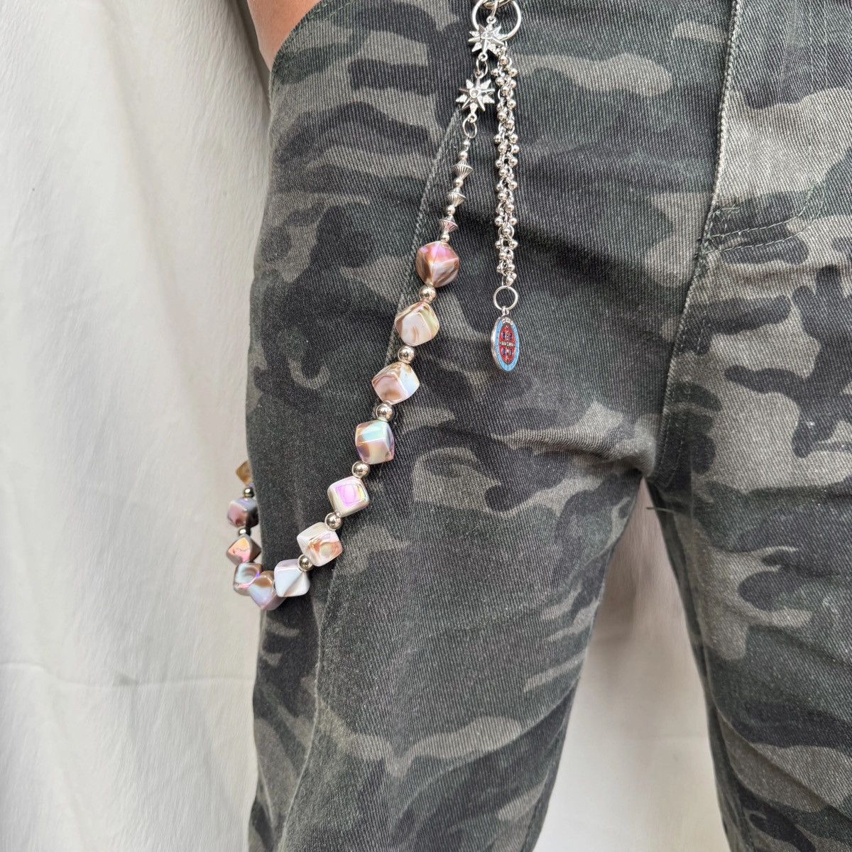 Jewelry Hip-Hop Large Square Cool Beaded Unique Pant Waist Chain Size ONE SIZE - 2 Thumbnail