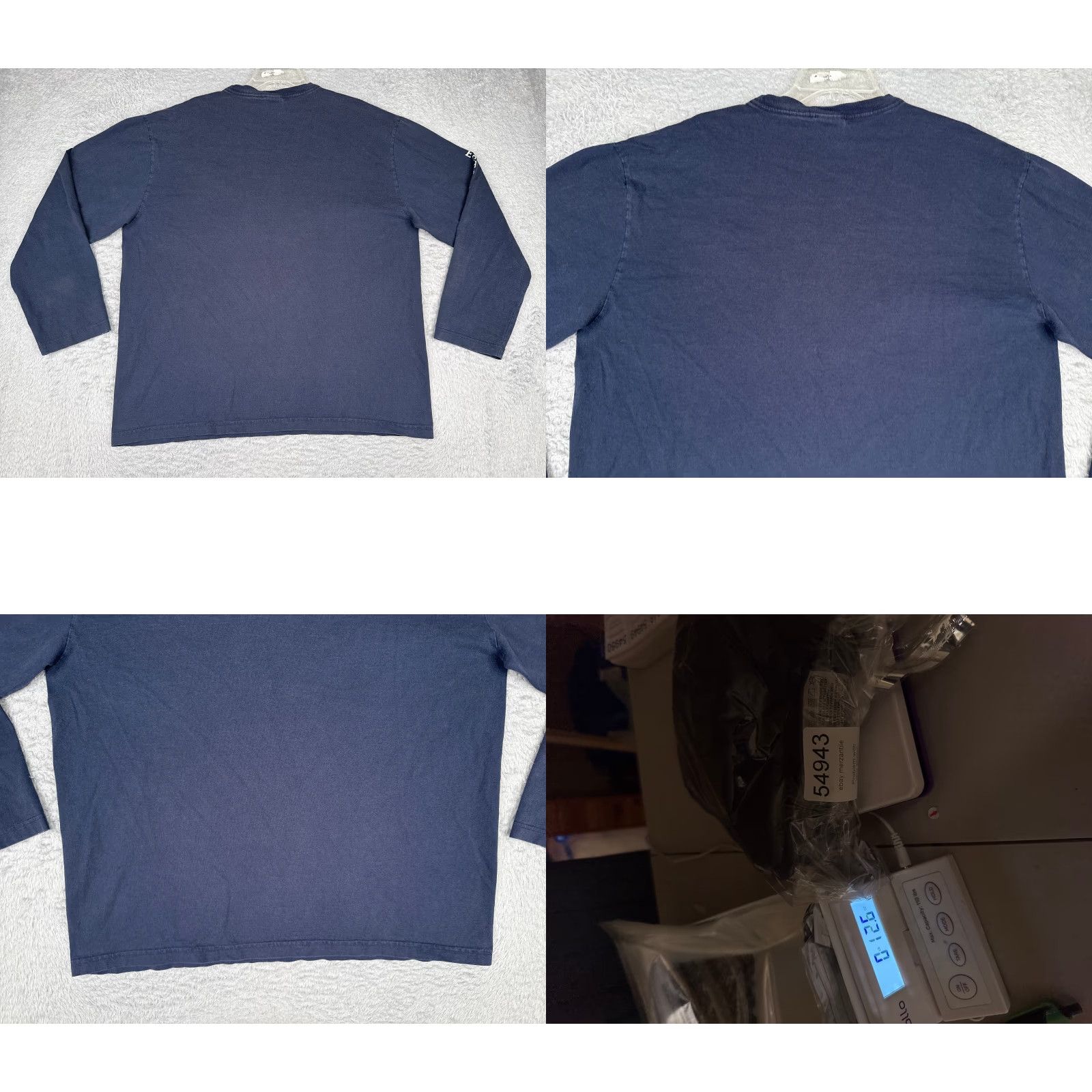 Tommy Hilfiger Tommy Hilfiger Shirt Adult XL Blue Cotton Long Sleeve Crew Neck Logo T-Shirt Men American Size US XL / EU 56 / 4 - 9 Thumbnail