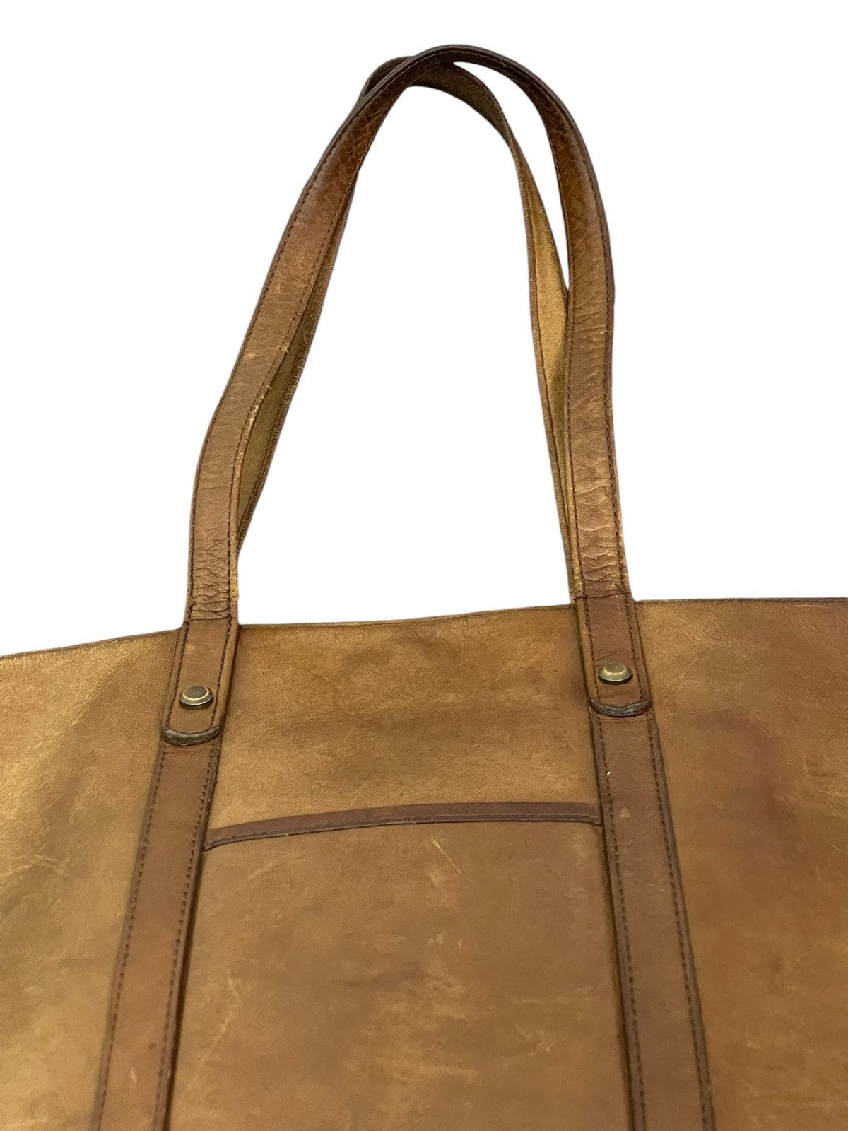 Genuine Leather Full Leather Patina Unknown Japan Tote Shoulder Bag 1🟩2 Size ONE SIZE - 9 Thumbnail