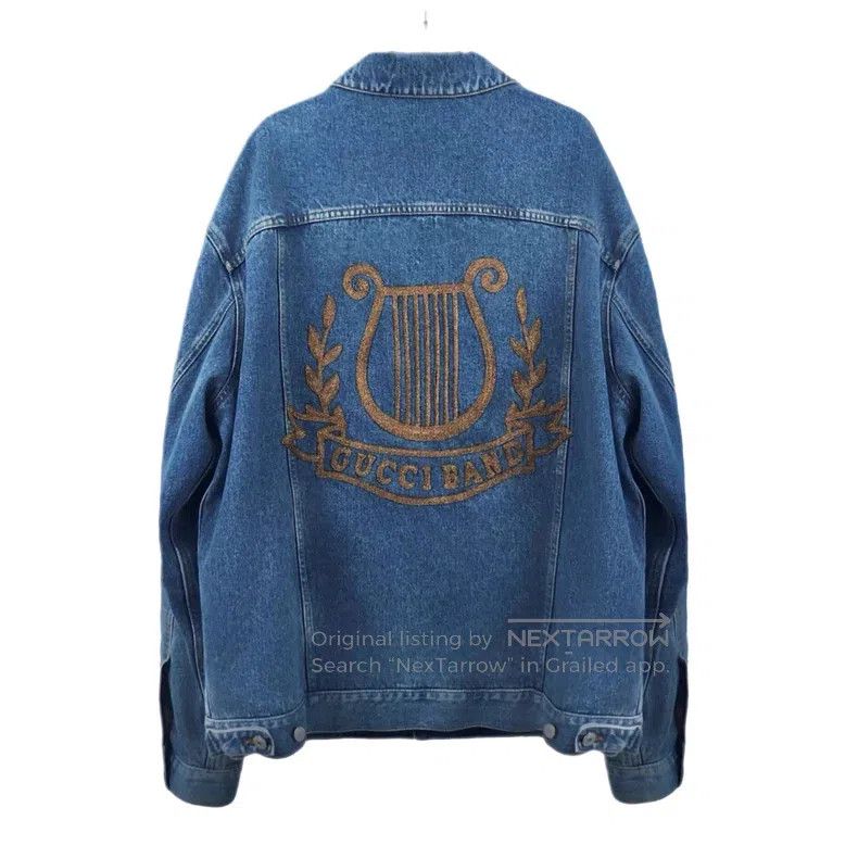 Gucci Gucci Blue logo embroidered cotton lapel single-breasted l Size US L / EU 52-54 / 3 - 2 Thumbnail