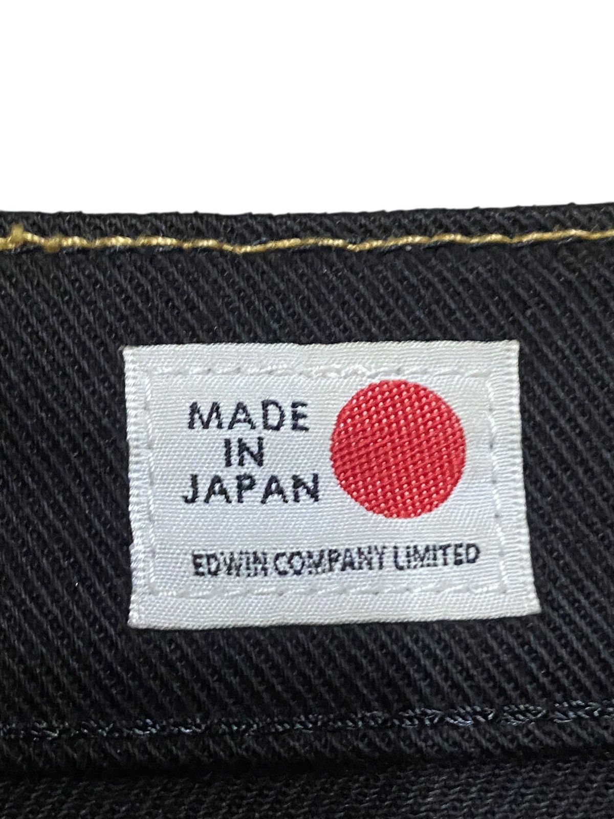 Edwin Vintage Edwin 503 Black Denim Slim Fit Jeans Size US 32 / EU 48 - 15 Thumbnail