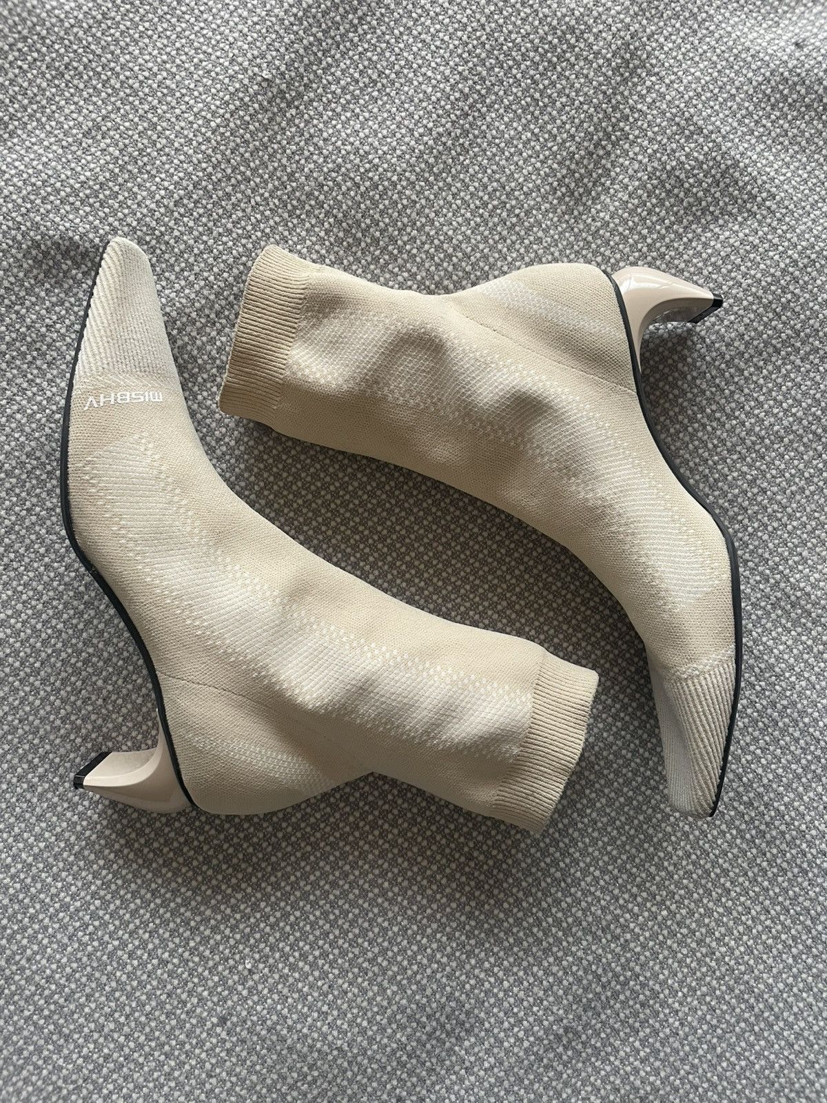 Misbhv MISBHV Cream curved-heel sock boots Size US 7 / IT 37 - 3 Thumbnail