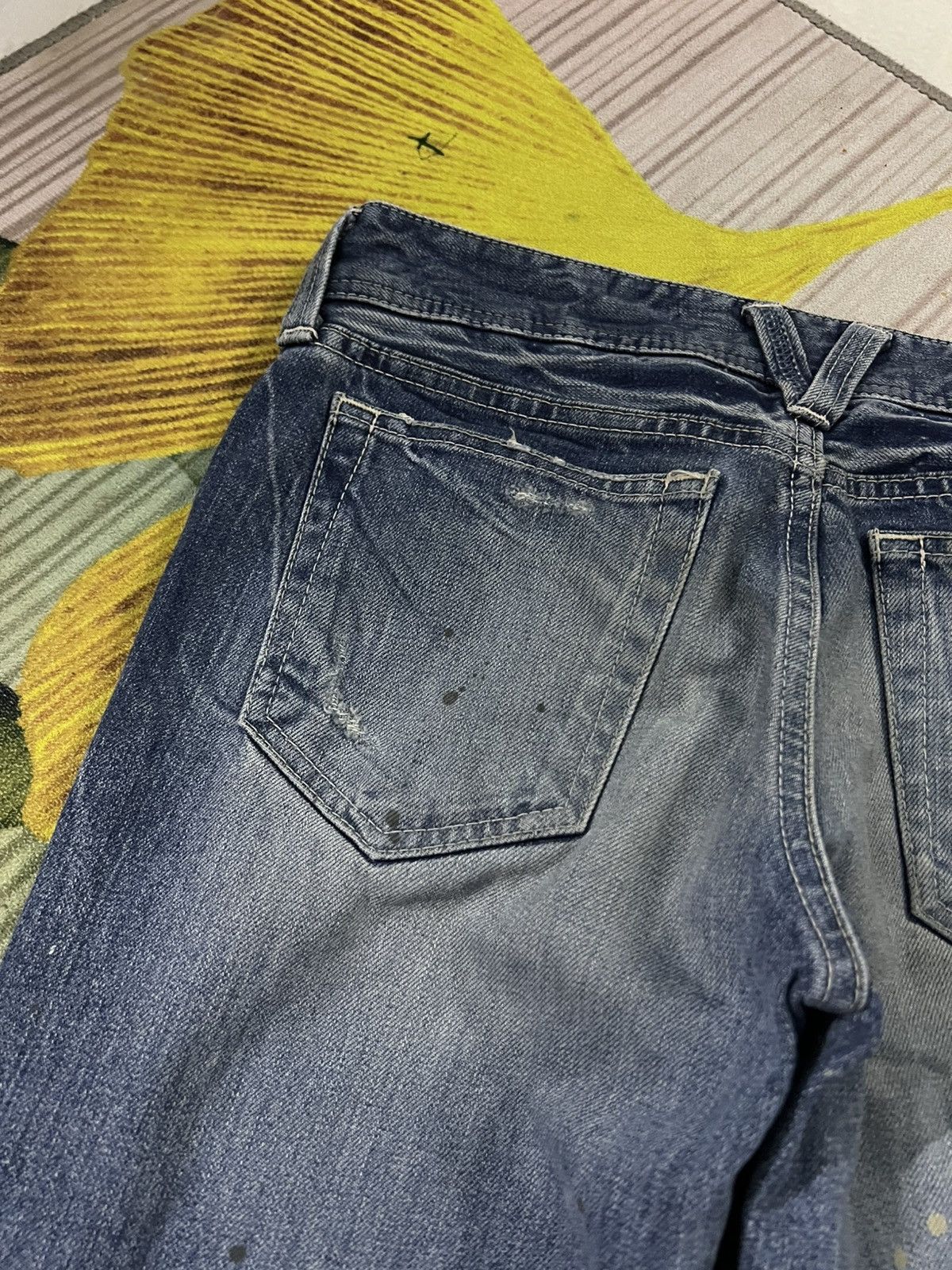 Japanese Brand 💥Flare💥Vanquish Distress Painted Flare Jean Very Rare Size US 30 / EU 46 - 20 Thumbnail