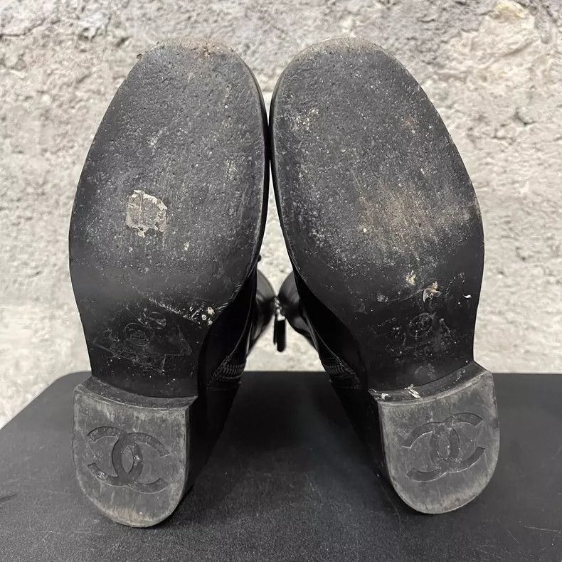 Chanel Chanel Black Leather Boots Size 39 -2505 Size US 8.5 / EU 41-42 - 7 Thumbnail