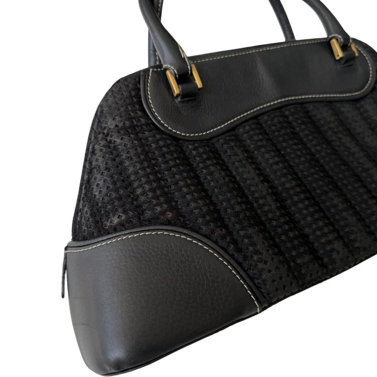 Dior Christian Dior Cadillac Handbag Black Leather Bag Size ONE SIZE - 5 Thumbnail