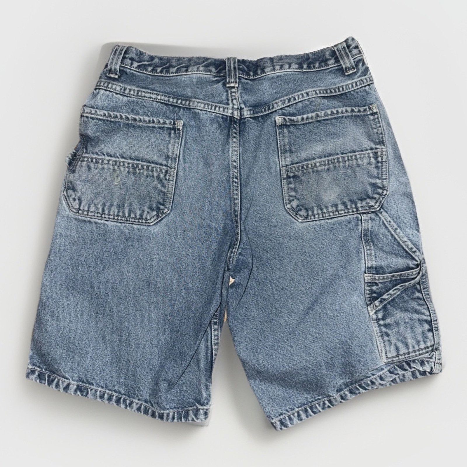 Old Navy × Vintage Vintage Old Navy Carpenter Denim Shorts Blue 31 Y2K Skater Size US 31 - 5 Thumbnail