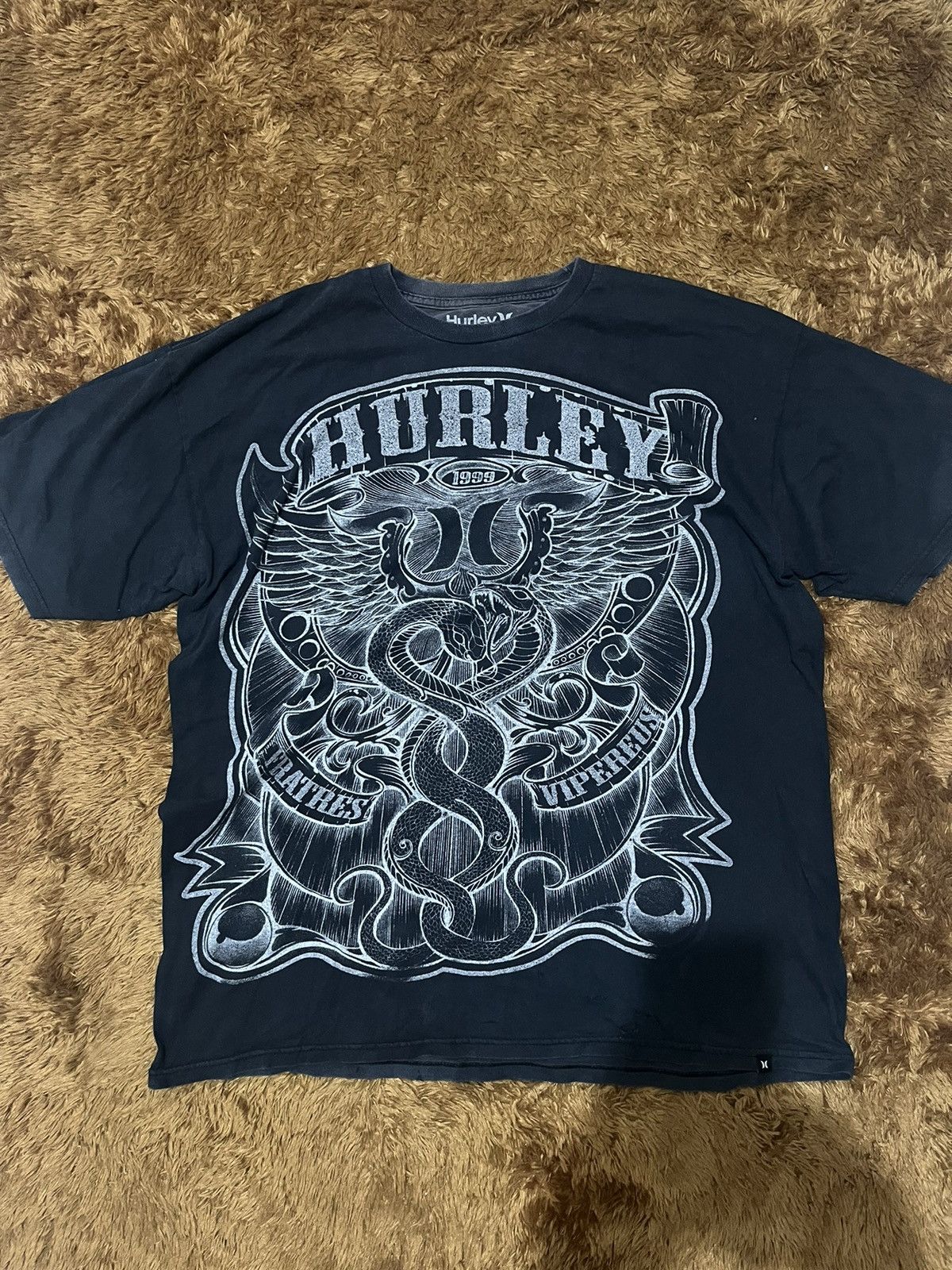 Hurley DISTRESSED HURLEY 1999 FATRES VIPEREUS AFFILICTION STYLE TEE Size US XL / EU 56 / 4 - 1 Thumbnail