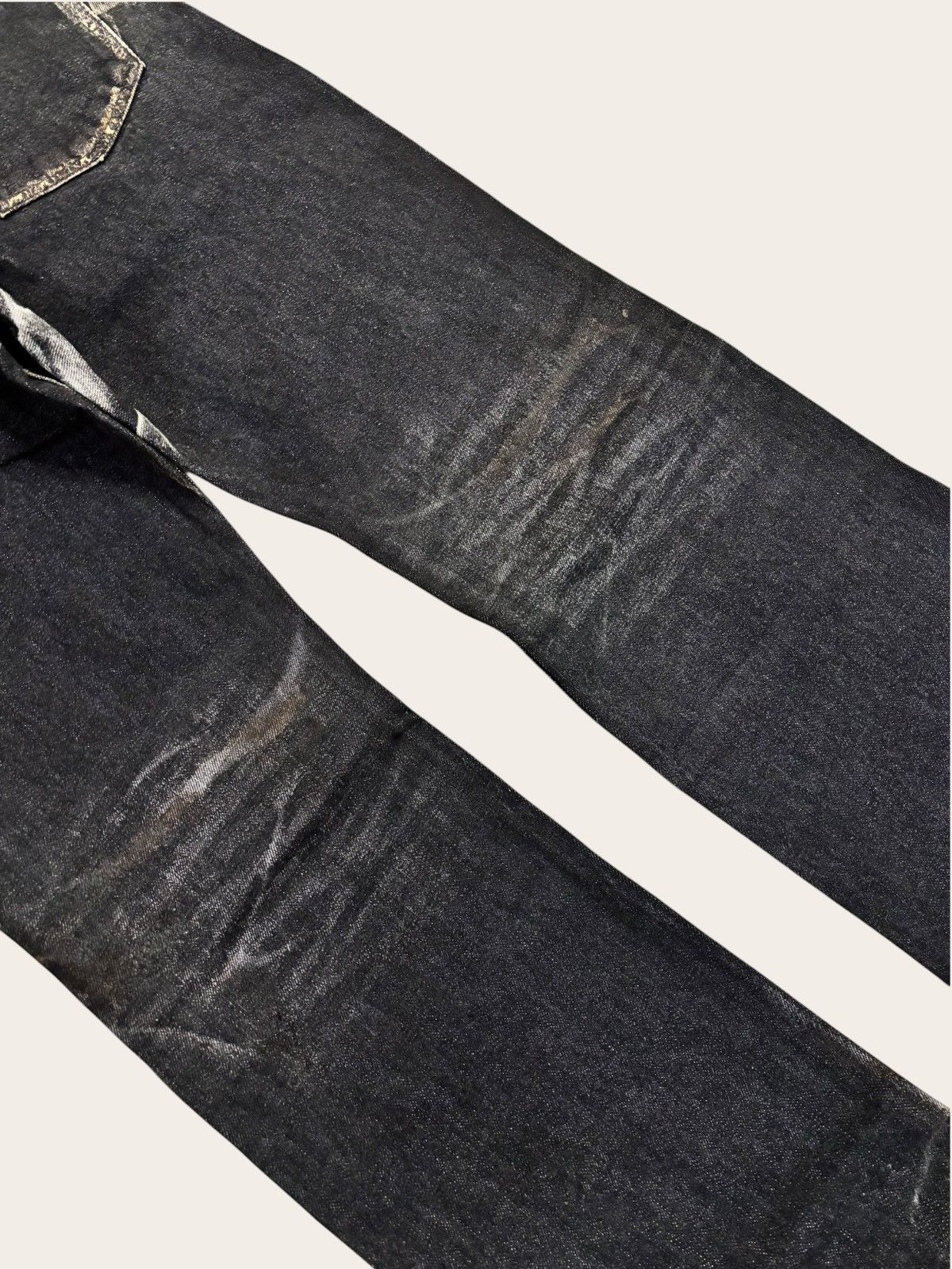 Le Grande Bleu (L.G.B.) Japan Tabloid News Acid Washed Flared Jeans Size US 30 / EU 46 - 8 Thumbnail