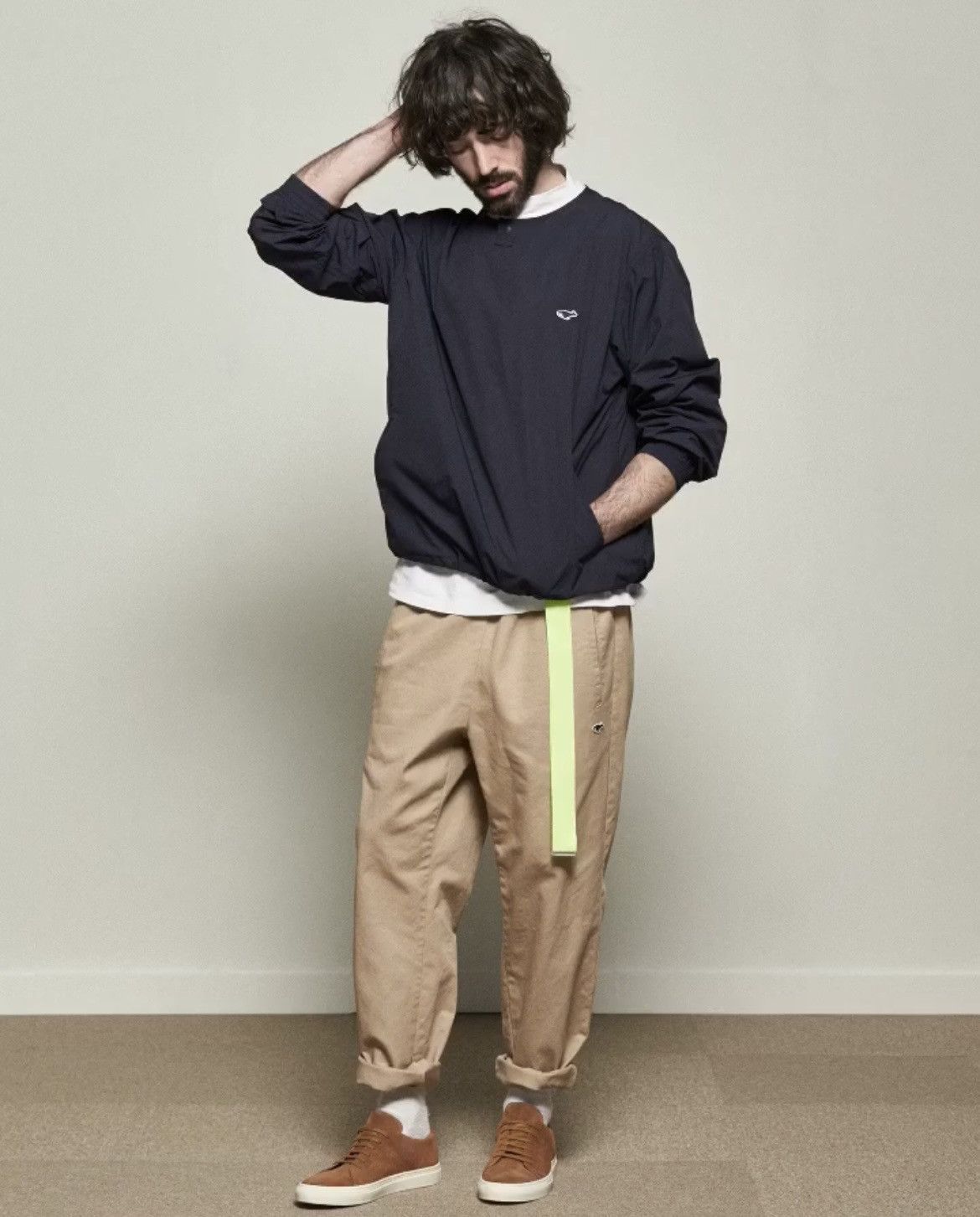 Beams Plus Neithers Round Neck Pullover Anorak Navy Size US L / EU 52-54 / 3 - 10 Thumbnail