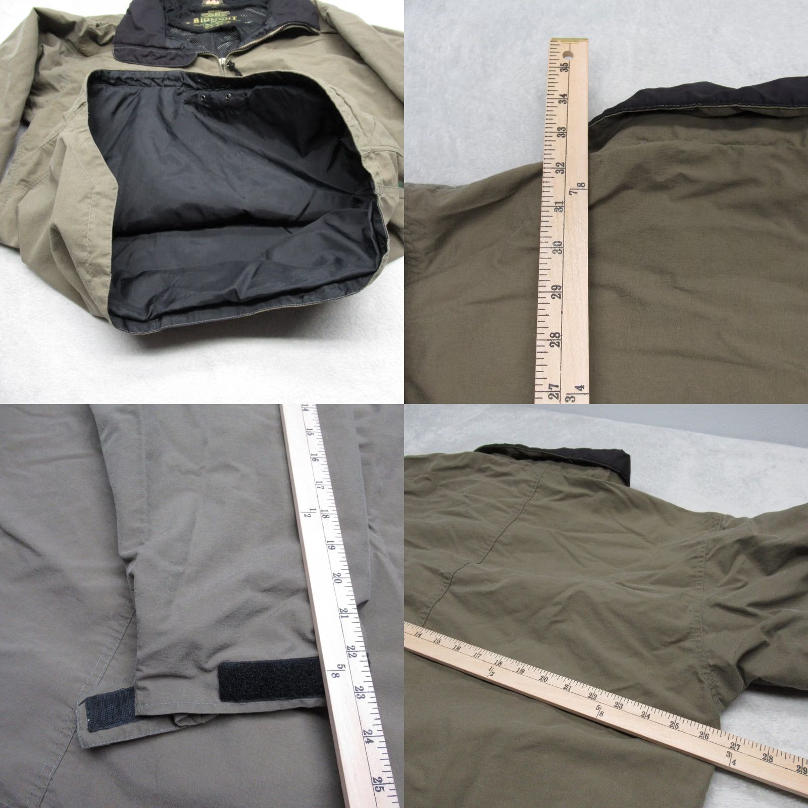 Burton Burton Jacket Men L Anorak Green 1/2 Zip Waterproof Breathable Pockets Logo Zipper Winter Spring Fall Hiking Camping Walking Nylon Polyester Beige? Size US L / EU 52-54 / 3 - 9 Thumbnail