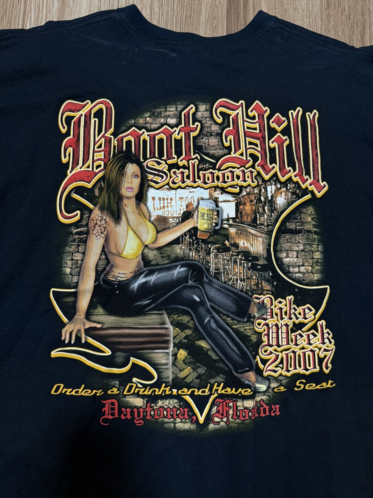 Other Vintage Y2K Boothill Saloon 2007 T Shirt 3XL Biker Cycle Size US XXL / EU 58 / 5 - 4 Thumbnail