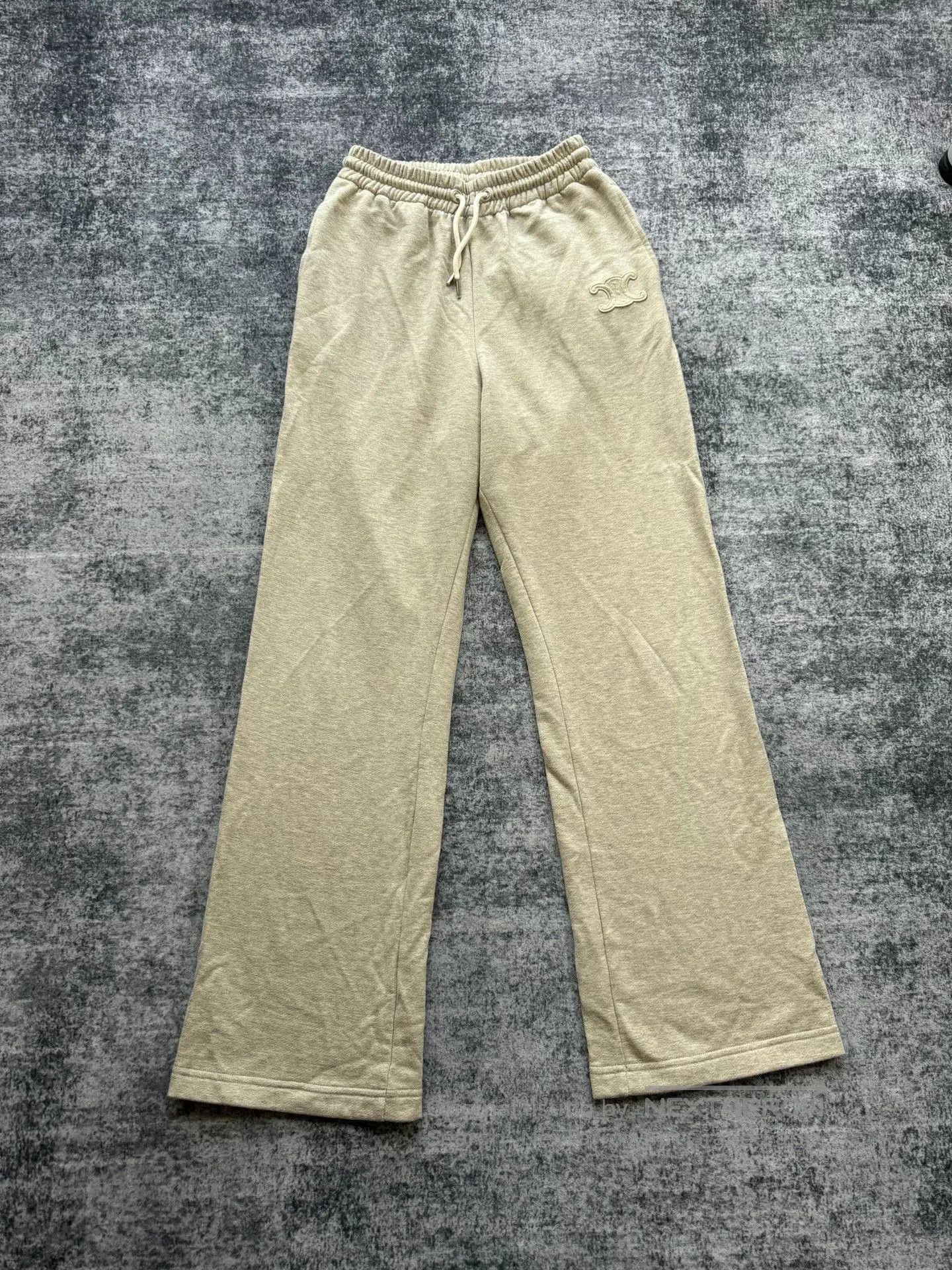 Celine Celine Oatmeal Triomphe Logo Sweatpants. Size 35" - 1 Thumbnail