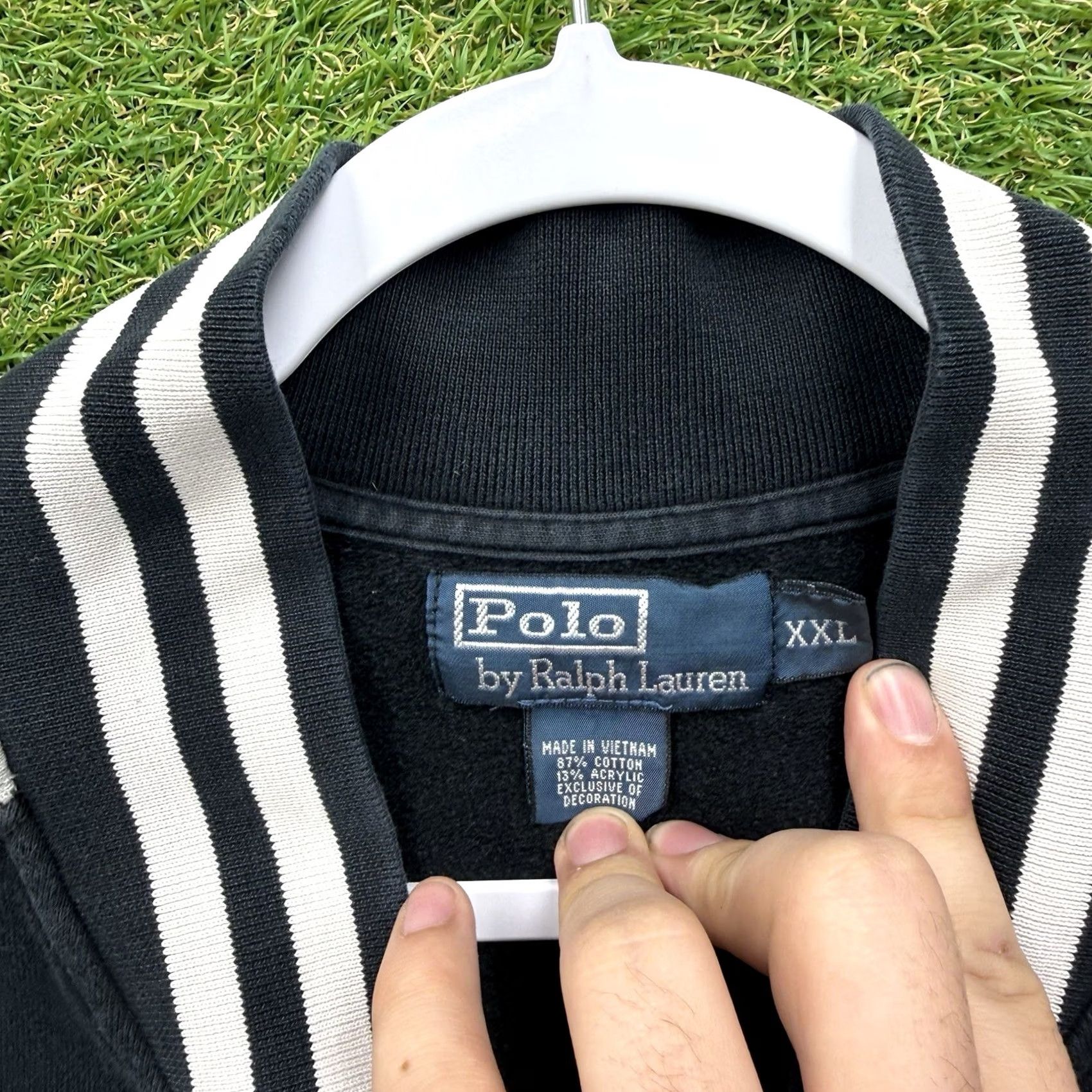 Polo Ralph Lauren Vintage Polo Ralph Lauren Jacket Mens 2XL Black Bomber Varsity Raglan Zip Pony Jacket Size US XXL / EU 58 / 5 - 6 Thumbnail