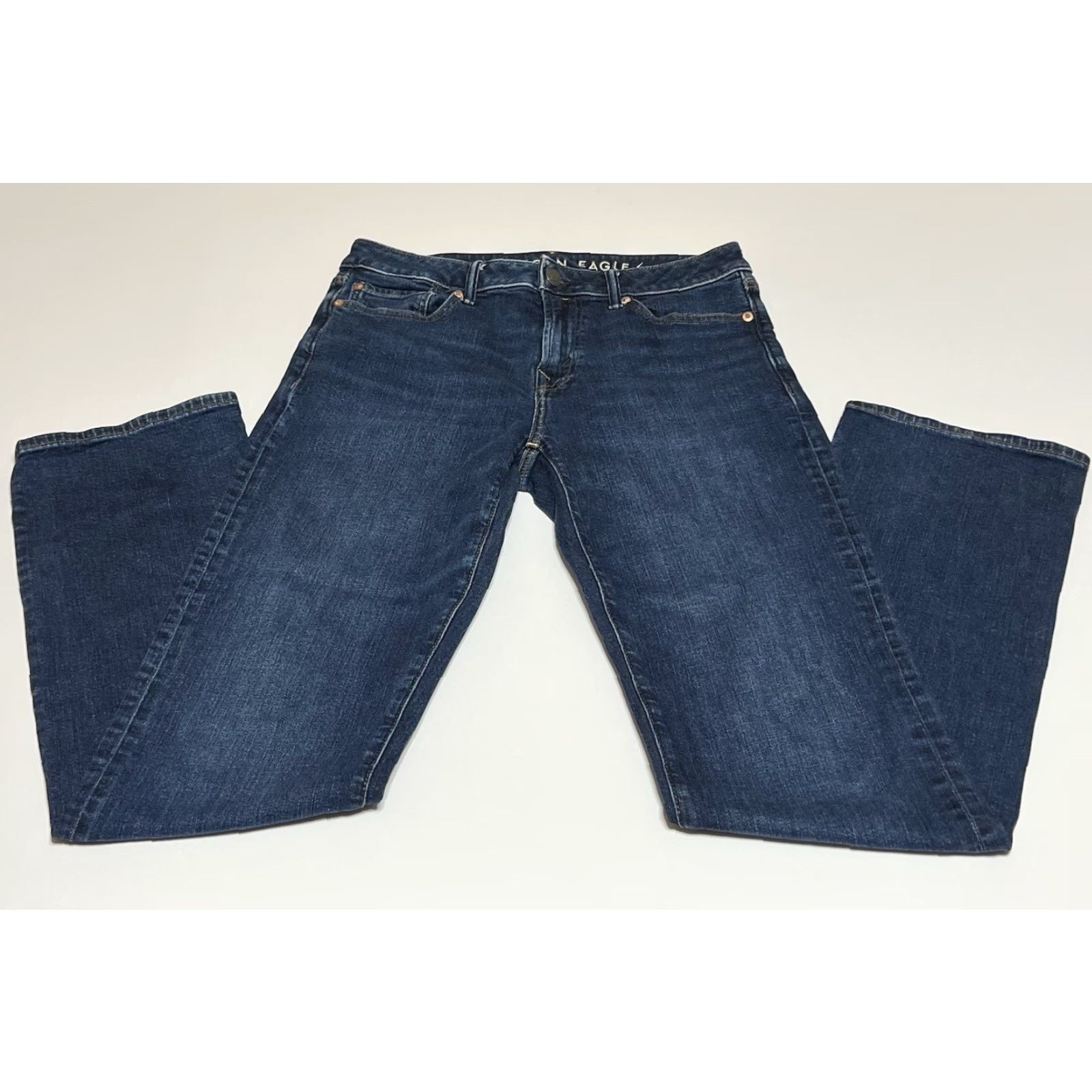 Vintage American Eagle Jeans Mens 30x34 30x32 Blue Original Bootcut AirFlex+ Denim Stretch Regular Regular Rise Mid 10-12in USA Preppy Mens Jeans Size US 30 / EU 46 - 2 Thumbnail