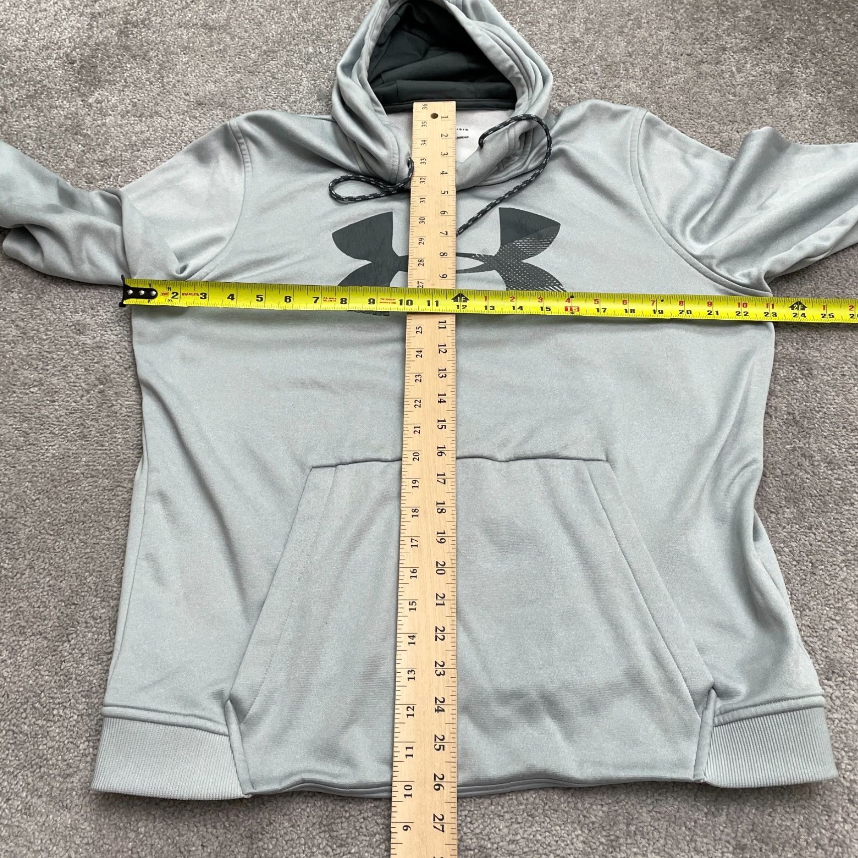 Under Armour Under Armour Coldgear Hoodie Sweatshirt Mens Large Gray Tech Fleece Loose Fit Hooded Sweatshirt Size US L / EU 52-54 / 3 - 7 Thumbnail