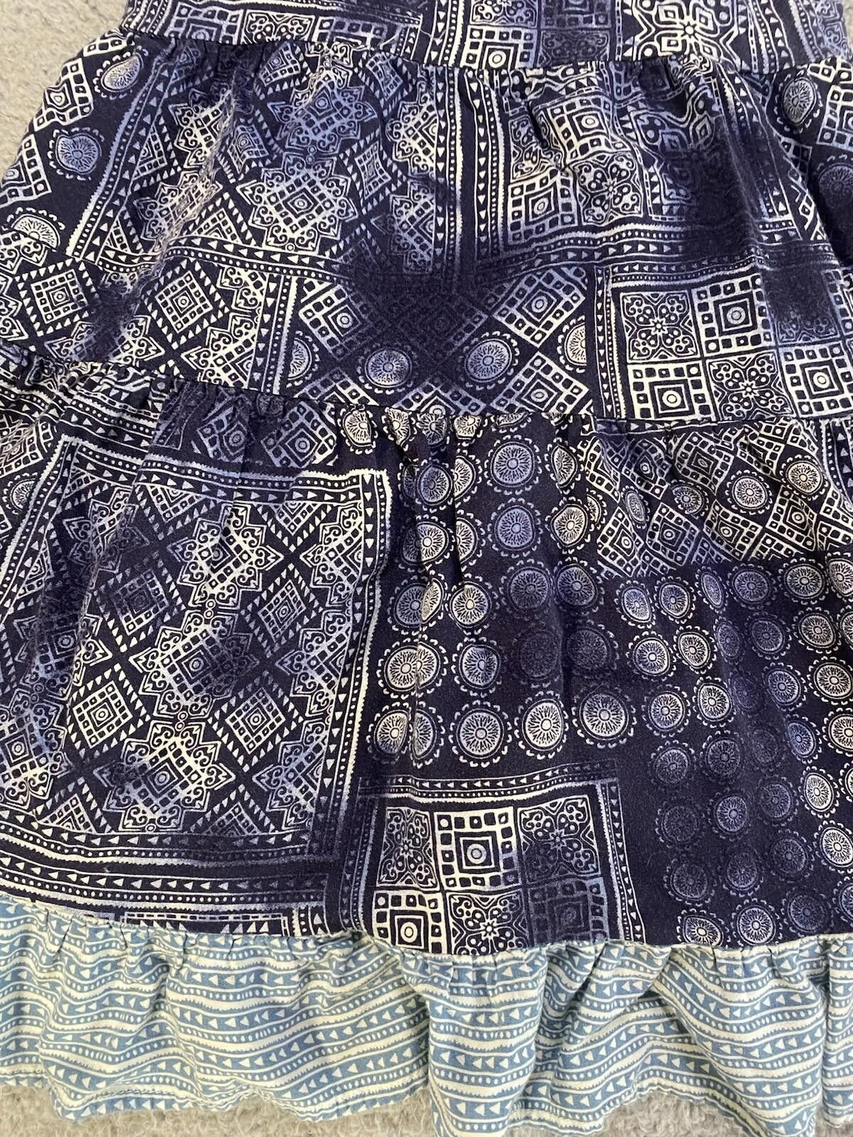 Other Sun Dress Women Medium Blue Mandala Patchwork Print Bandana Size M / US 6-8 / IT 42-44 - 4 Thumbnail