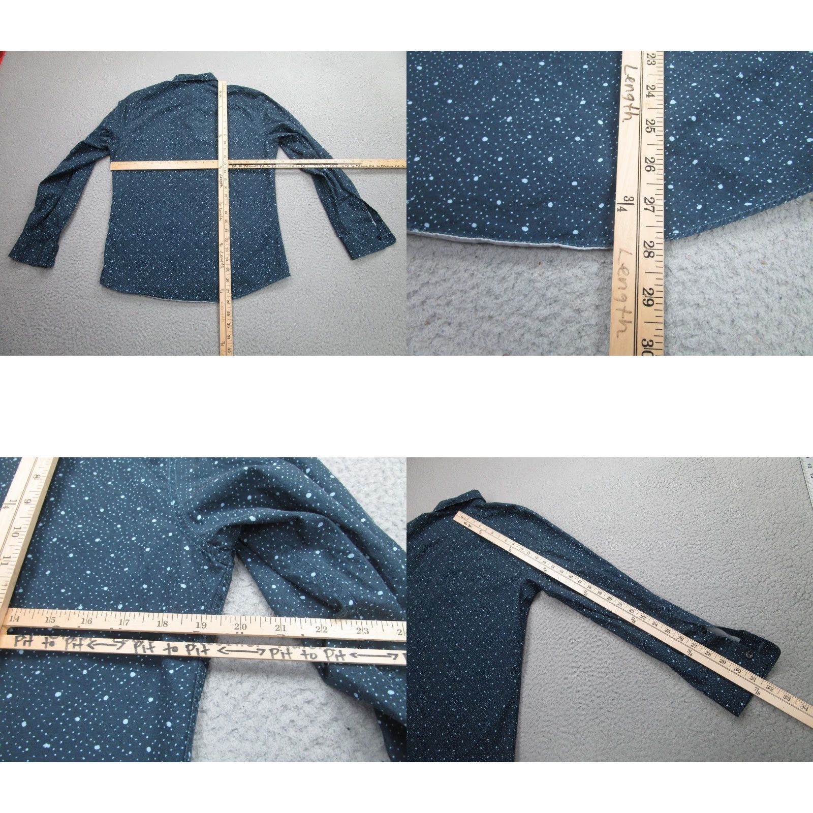 Paul Smith Paul Smith Shirt Men Small Blue White Dot Pattern Button-Up Long Sleeve Casual Size US S / EU 44-46 / 1 - 8 Thumbnail