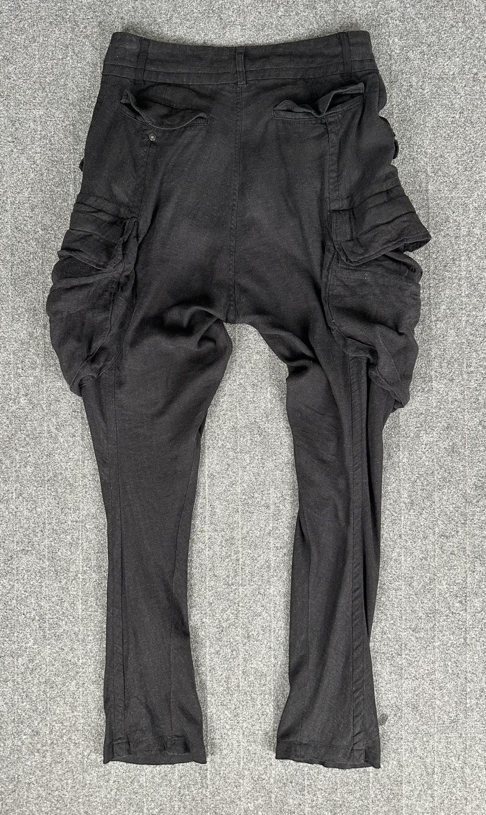 Julius Julius - Linen Gas Mask Multi Pocket Cargo - Gray/Black Size US 30 / EU 46 - 8 Thumbnail