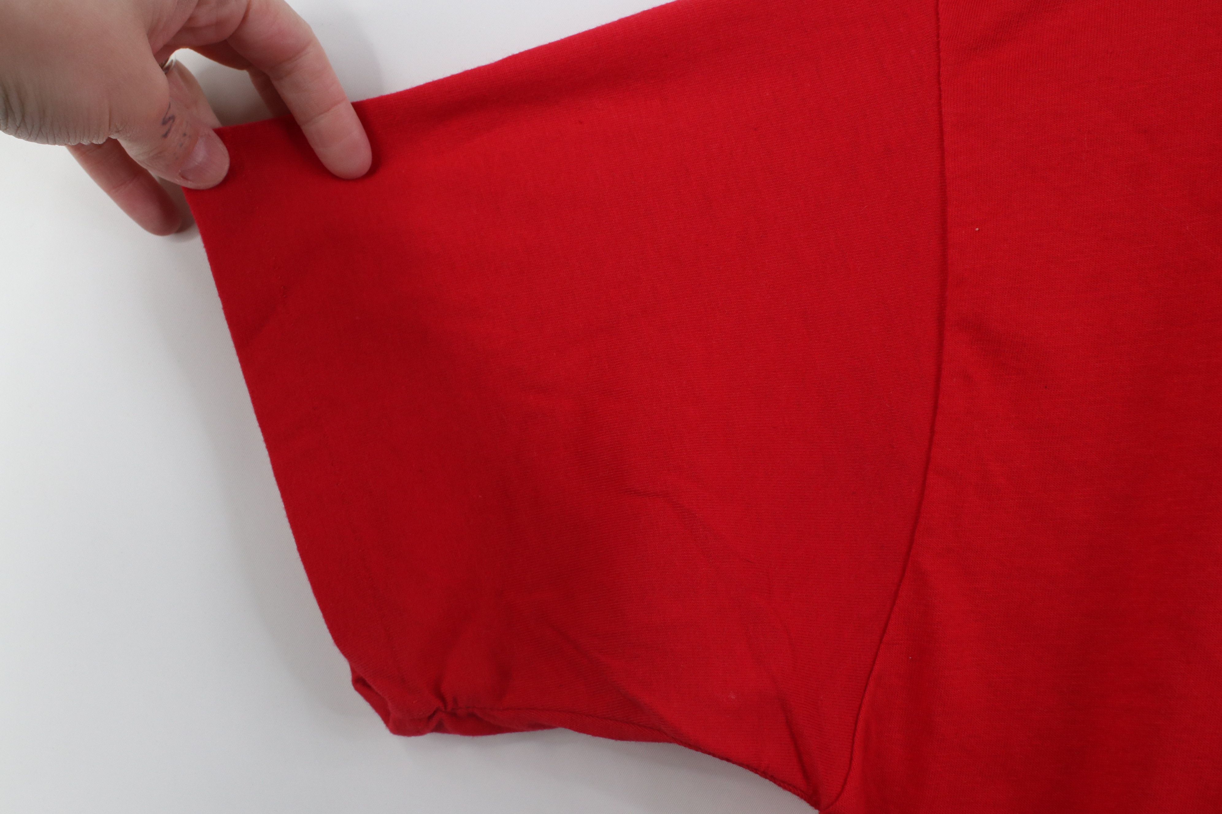 Vintage Vintage 70s 80s Streetwear Short Sleeve T-Shirt Red USA Size US XL / EU 56 / 4 - 9 Thumbnail
