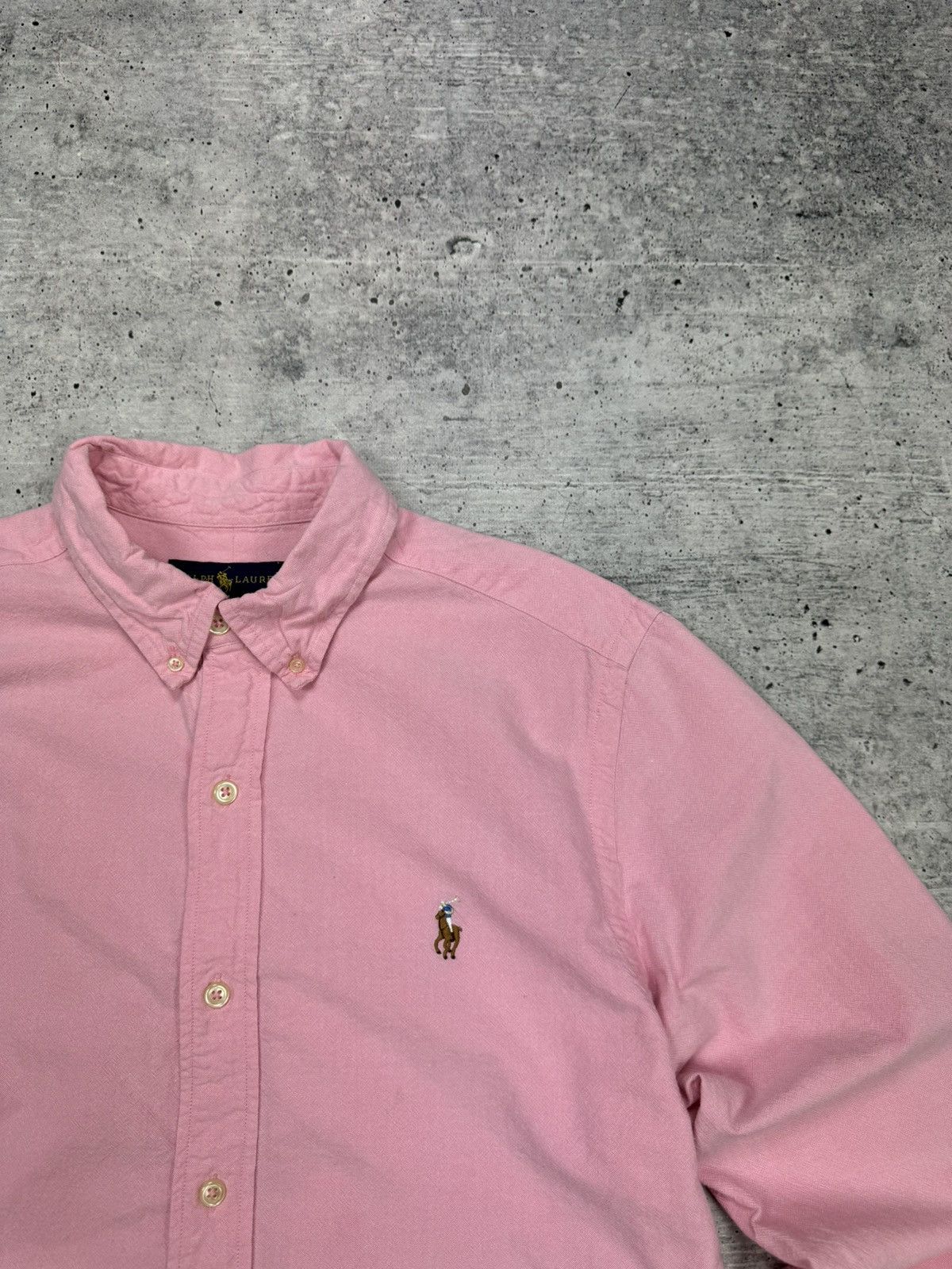 Polo Ralph Lauren × Vintage Vintage Polo Ralph Lauren Pink Casual Button Ups Dress Shirt Size US L / EU 52-54 / 3 - 4 Thumbnail