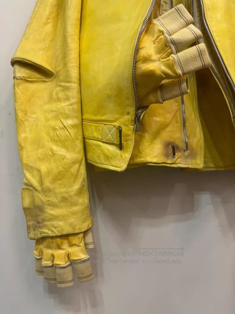 Carol Christian Poell Carol Christian Poell Limited Edition Yellow Leather Jacke Size US M / EU 48-50 / 2 - 4 Thumbnail