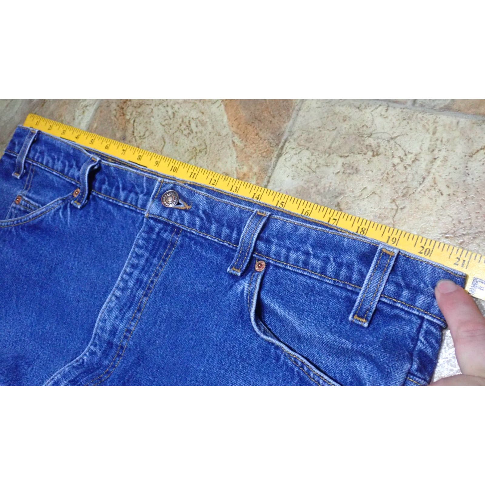 Levi's VINTAGE Levi's 517 Jeans Bootcut Denim 42x30 USA 90s Orange Tab 5-Pocket Distressed High Rise Mens Size US 42 / EU 58 - 6 Thumbnail