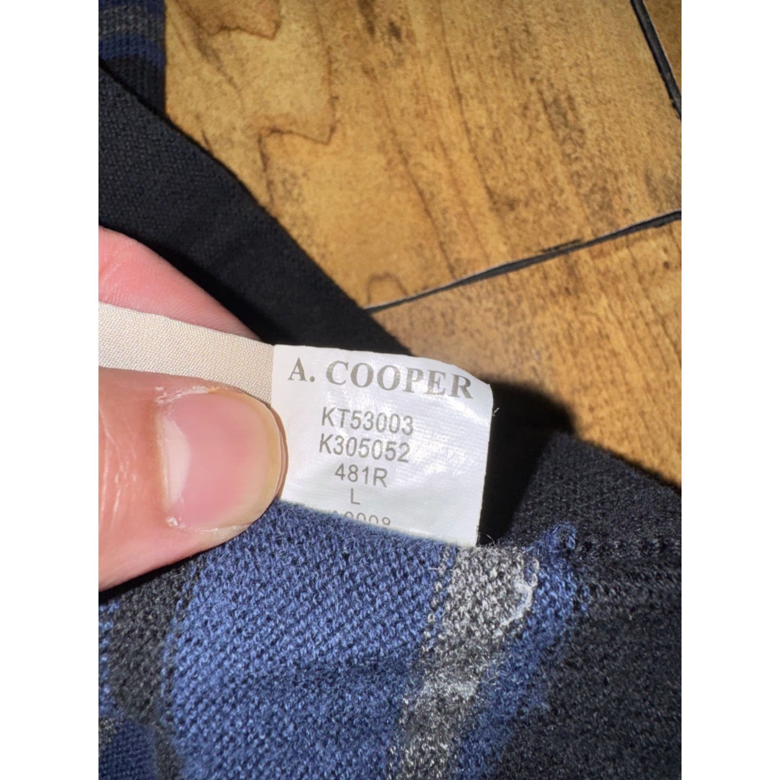 Vintage A. Cooper Striped Lightweight Sweater Men L Blue Pullover Size US L / EU 52-54 / 3 - 4 Thumbnail