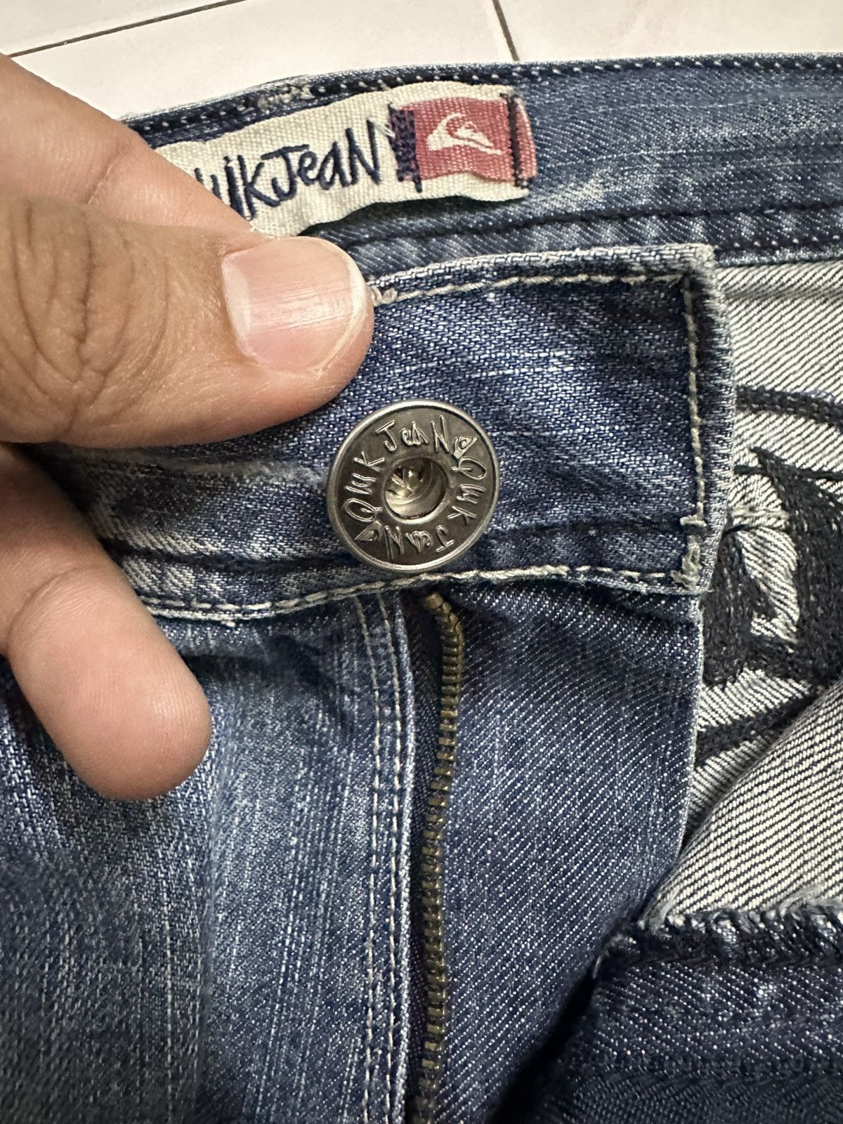 Rick Owens 2000s Quiksilver Embroidered Jeans Y2K Goa Lgb Jnco Style Size US 36 / EU 52 - 8 Thumbnail