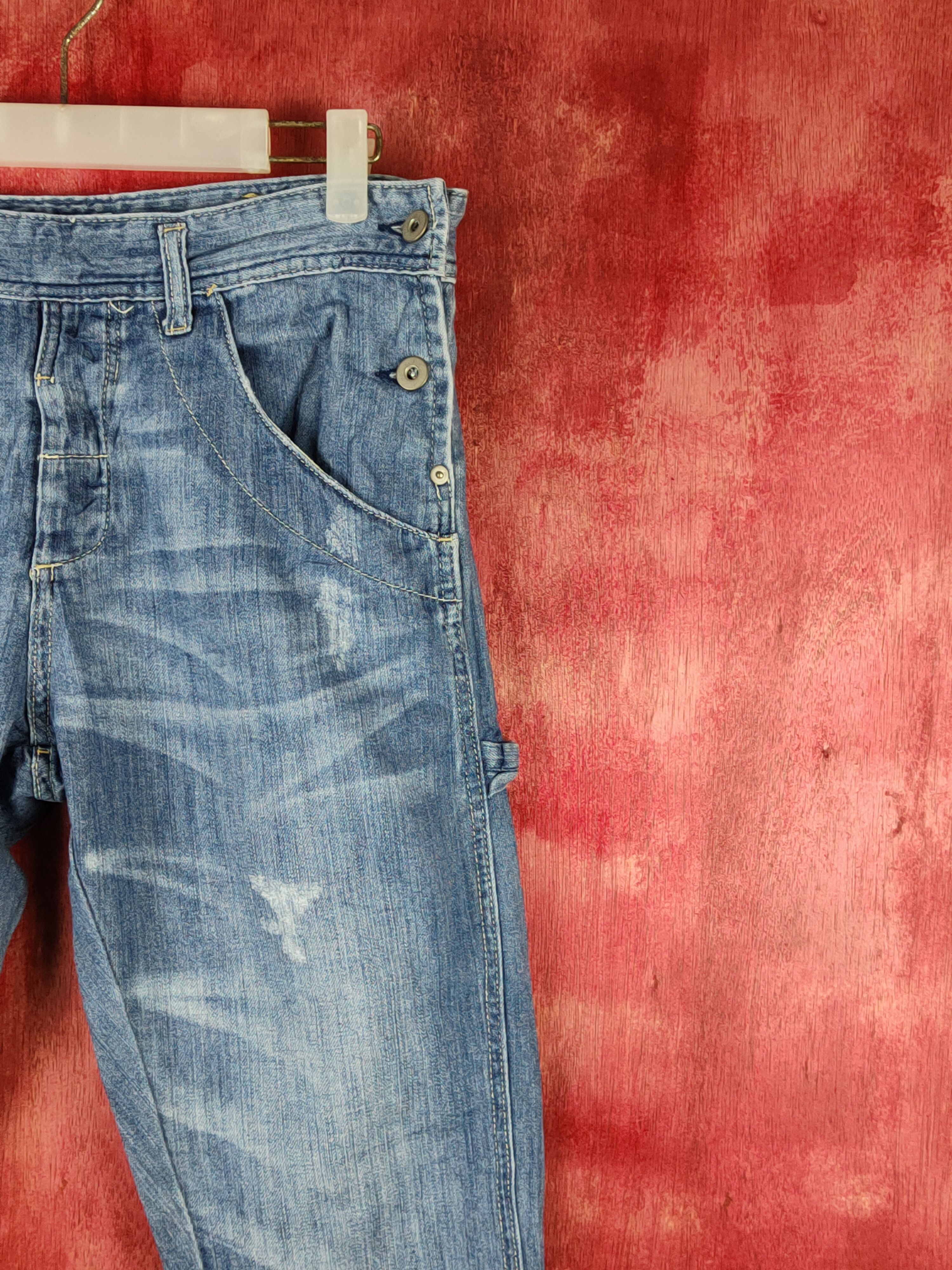 Japanese Brand Japanese Brand Blue Distressed Ripped Jeans #S1807 Size 30" / US 8 / IT 44 - 5 Thumbnail