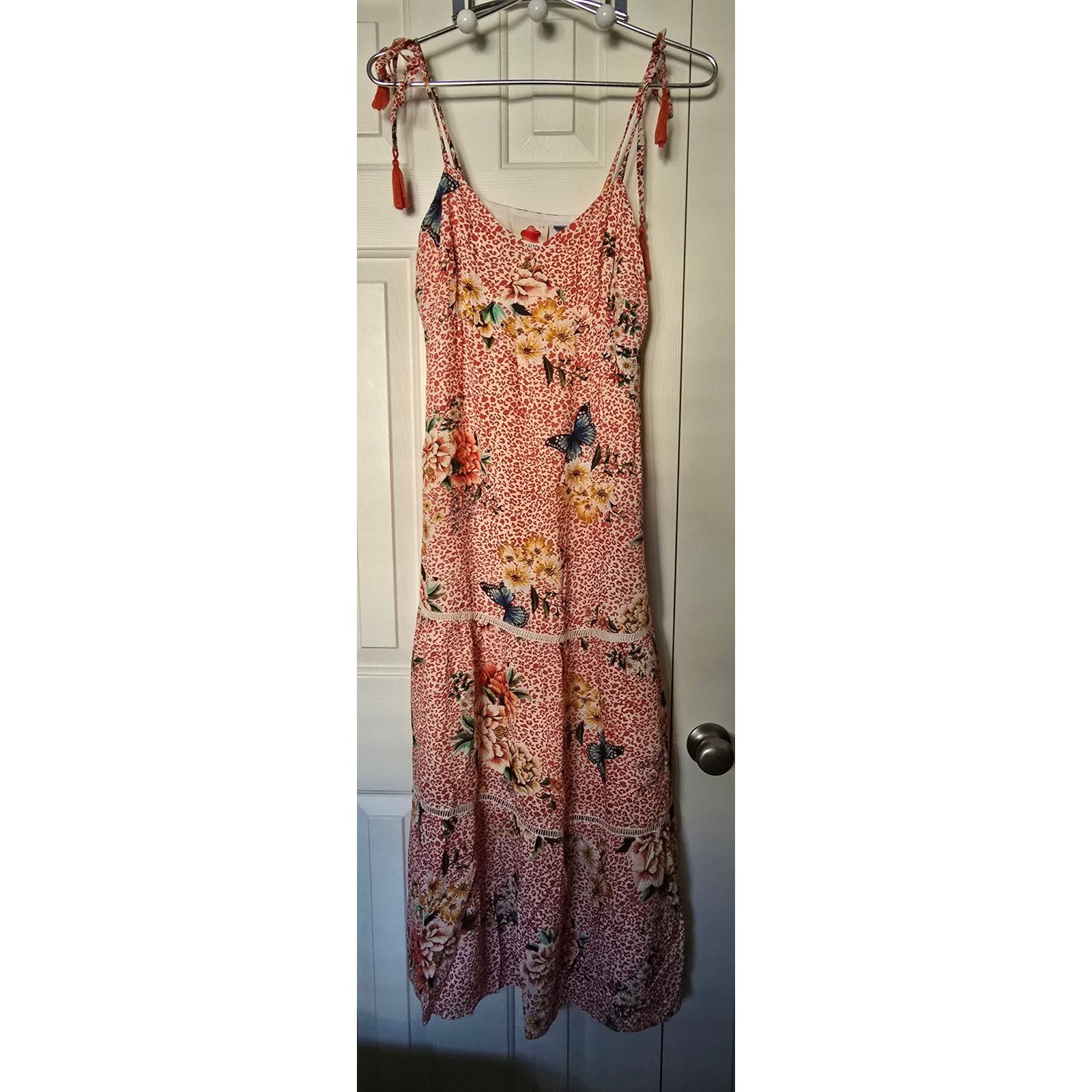 orange dress off the shoulder Orange Coral Silk Designer Maxi Dress XLarge / Orange / Silk