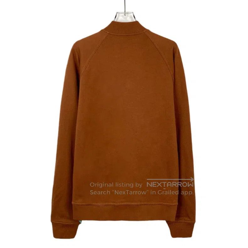 Hermes Hermes Orange Logo Pattern Applique Cotton Baseball Jacket Size M / US 6-8 / IT 42-44 - 2 Thumbnail
