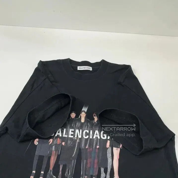 Balenciaga Balenciaga Black Crew Neck Graphic T. Size US XS / EU 42 / 0 - 6 Thumbnail