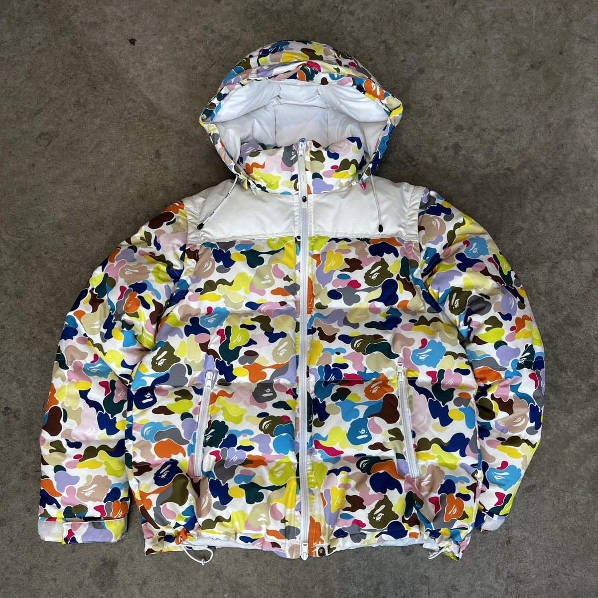 Bape Bape Multi Camo Detachable Sleeves 3 Way Down Jacket Grailed