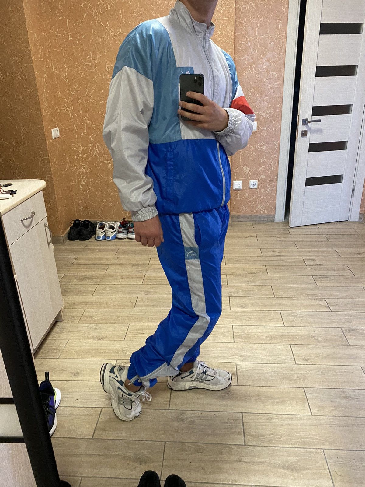 Puma × Vintage 💙 Vintage 90s track suit Puma Jacket + Pants oversized Size US 36 / EU 52 - 14 Thumbnail