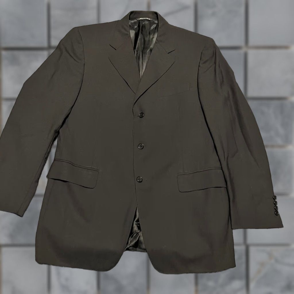 Canali Canali Blazer Sport Coat Mens 40 Black Wool 3 Buttons Made In Italy Jacket Coat Mens Size 40R - 1 Thumbnail