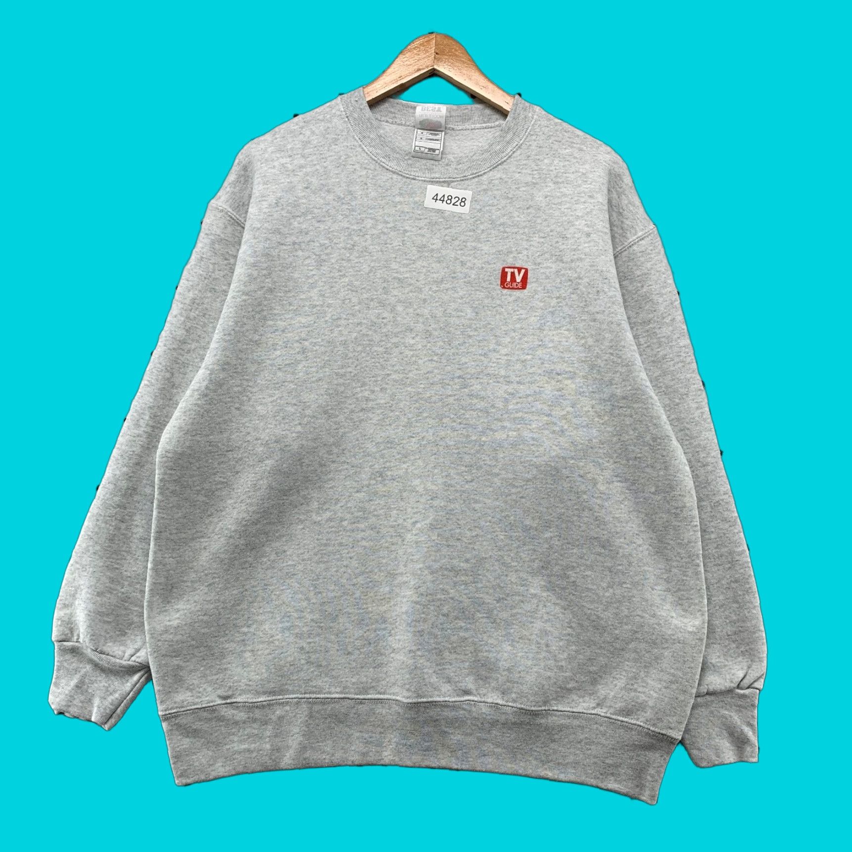 Fruit Of The Loom VINTAGE TV Guide Sweatshirt Mens Large Gray Crewneck Fleece DAD Cyber Punk Size US L / EU 52-54 / 3 - 1 Thumbnail